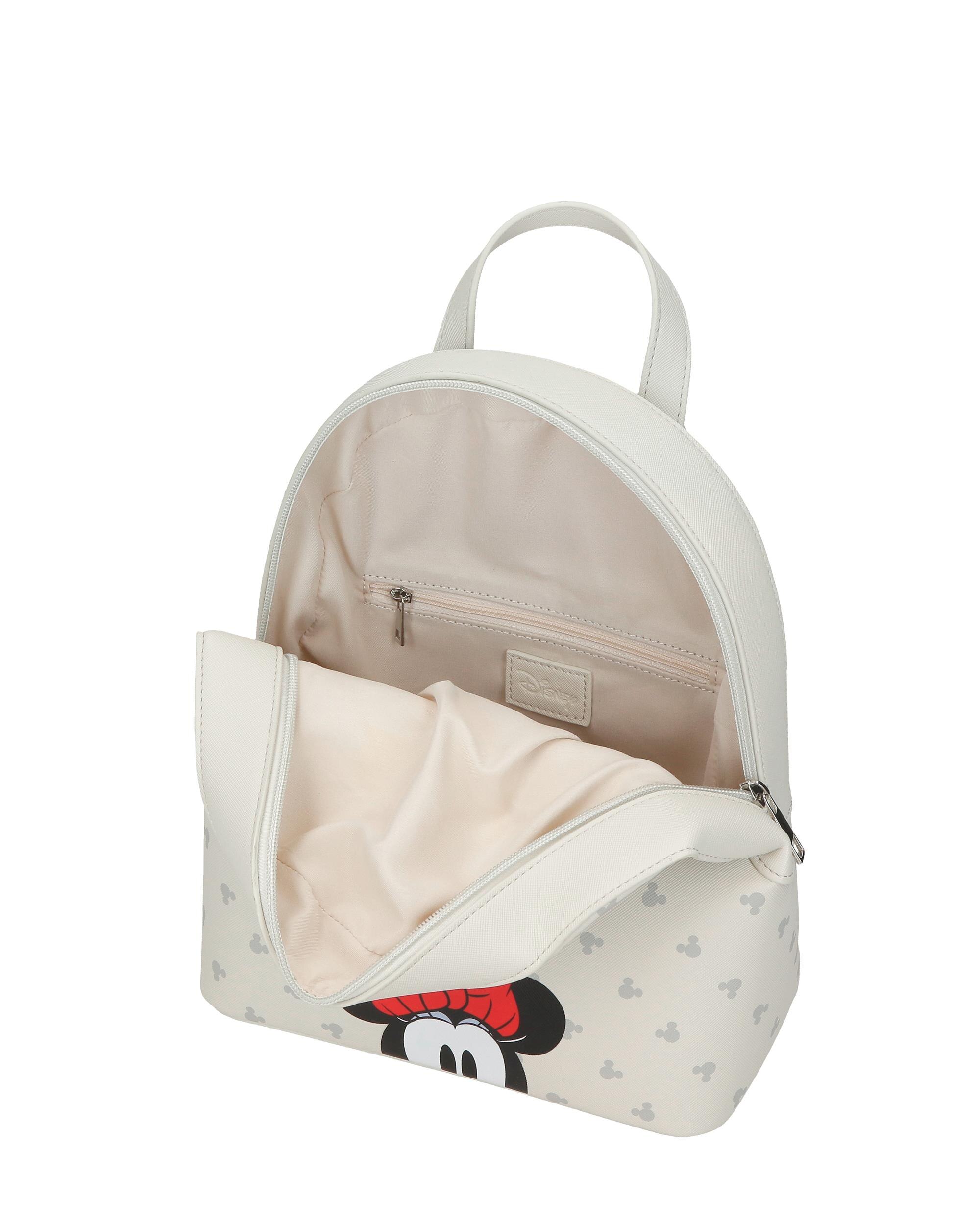 Mochila de Passeio 26 Cm Bowlogue Minnie Bege Bege / Castanho-4