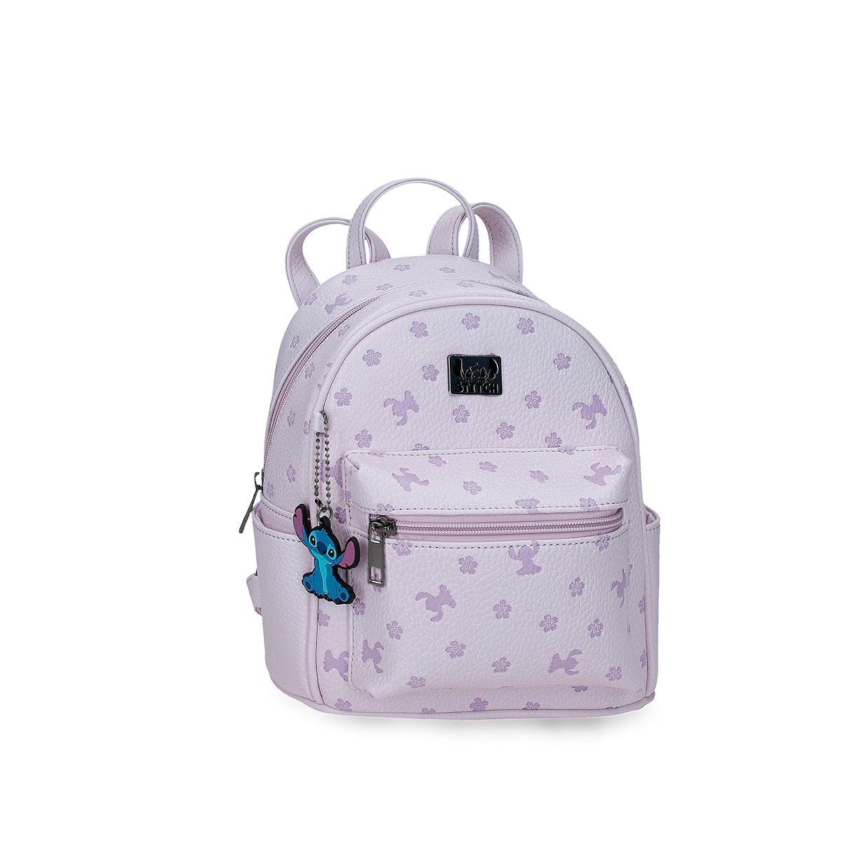 Imagem 0 de Mochila de Passeio 23 Cm com Bolso Frontal Bloom Stitch Lilás