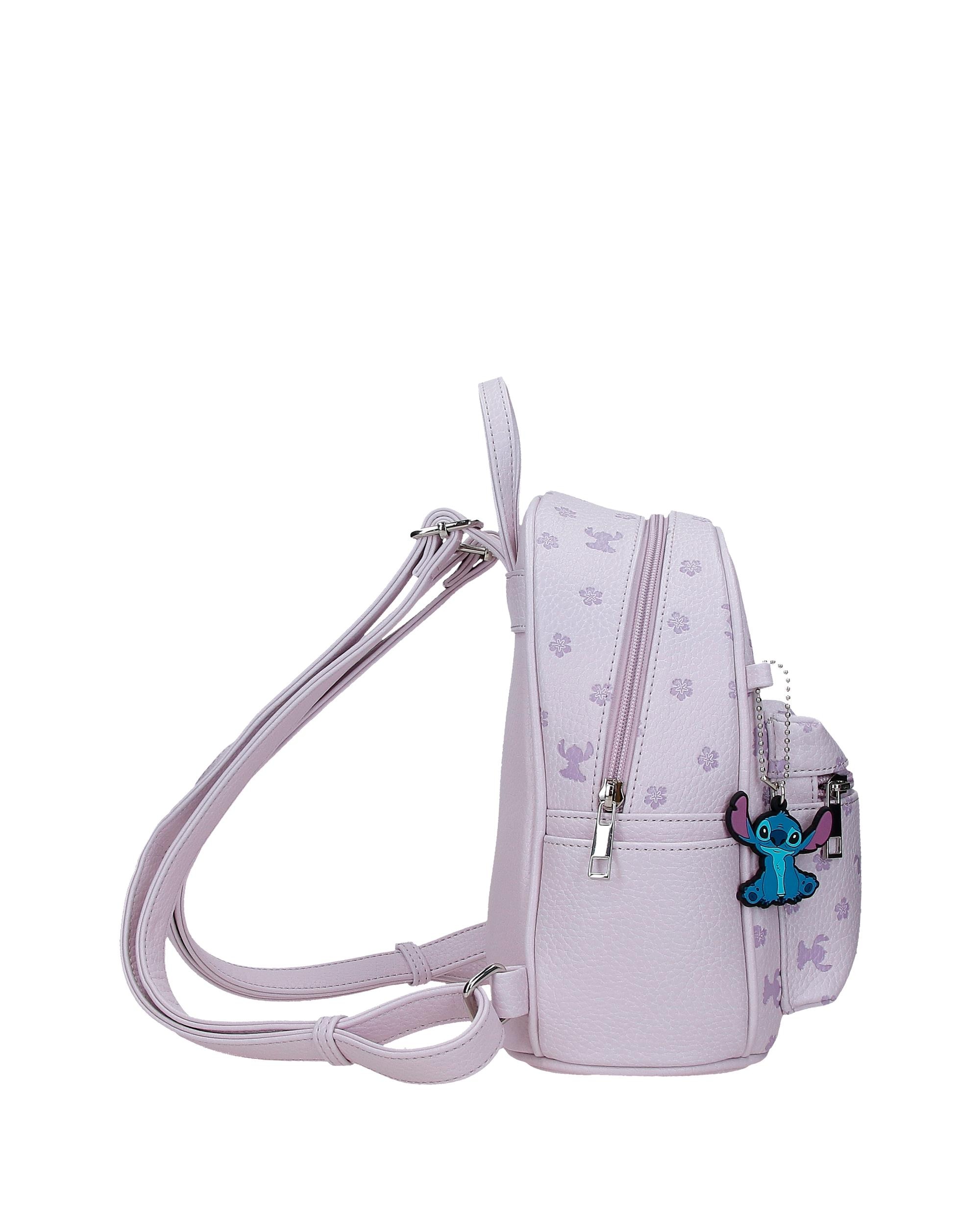 Mochila de Passeio 23 Cm com Bolso Frontal Bloom Stitch Lilás Roxo-2