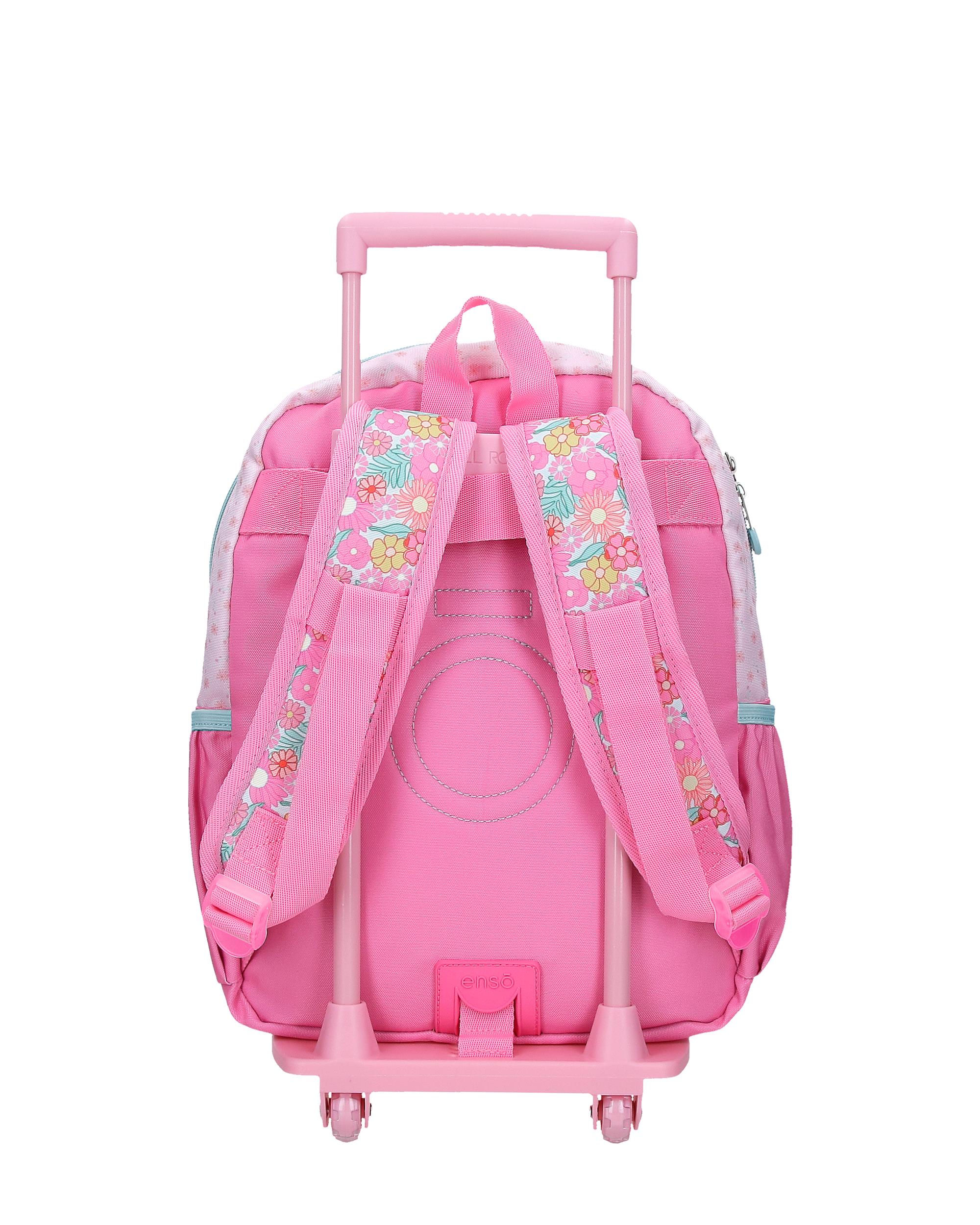 Mochila Escolar Enso Girl Zone com Capacidade de 9,801l com Trolley Fúcsia Rosa-3