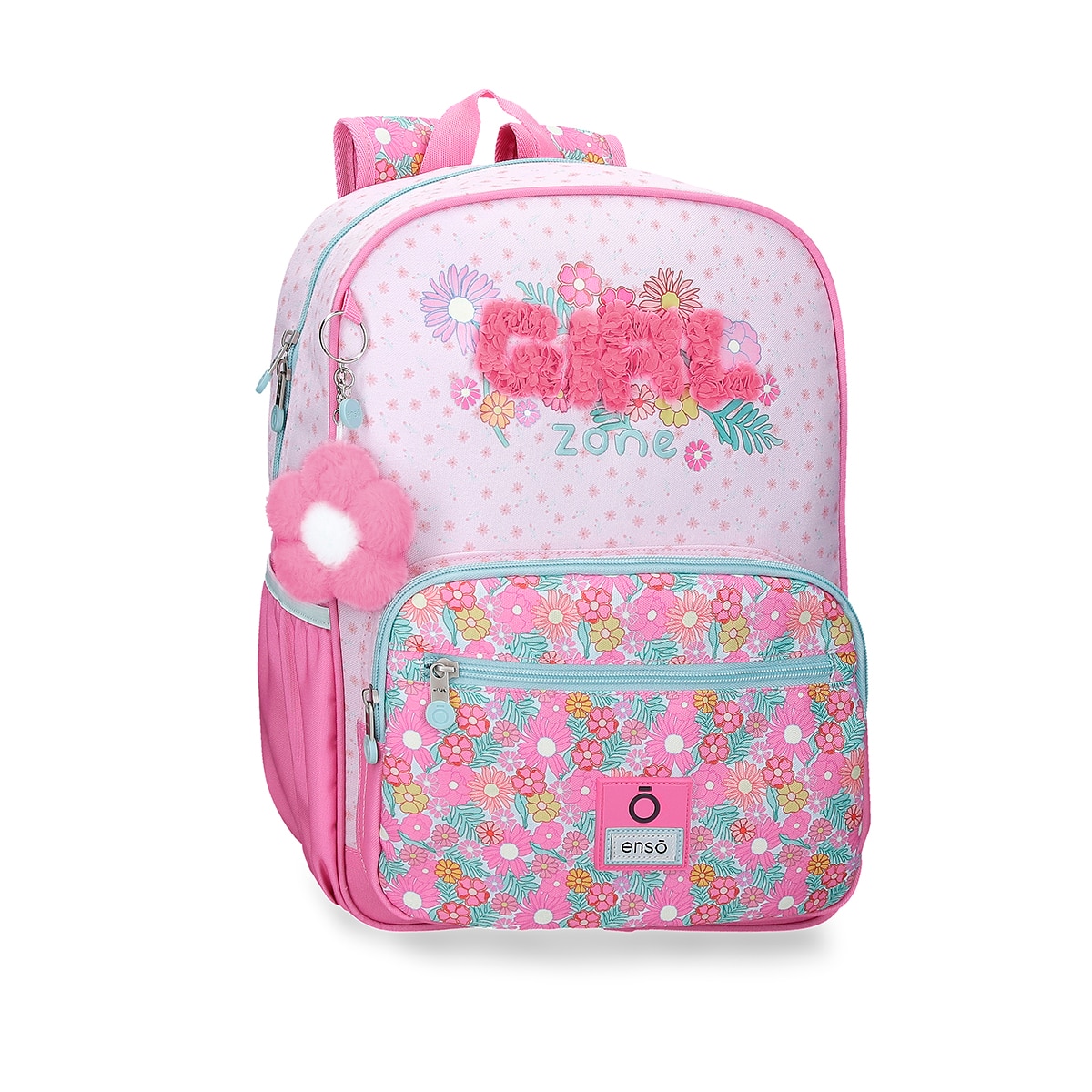 Mochila Escolar. Enso Girl Zone com Capacidade de 13,68l Adaptável a Trolley em Fúcsia Rosa-1