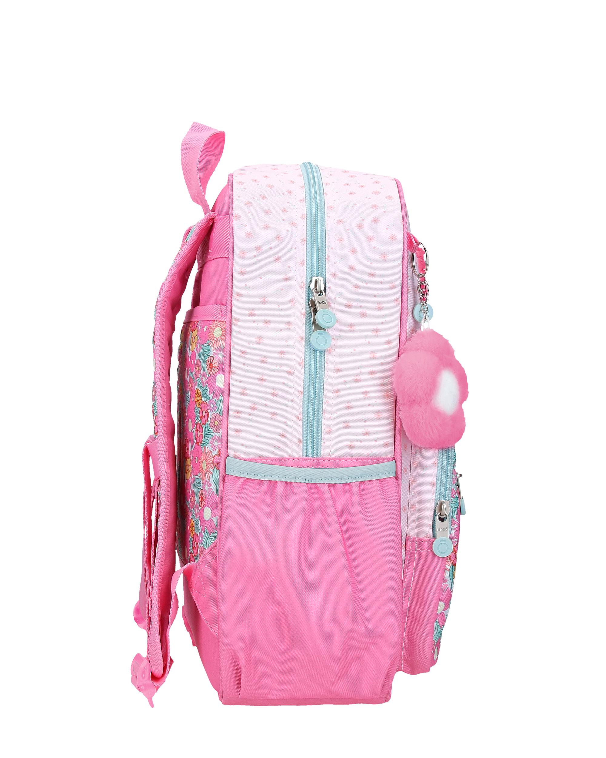 Mochila Escolar. Enso Girl Zone com Capacidade de 13,68l Adaptável a Trolley em Fúcsia Rosa-2