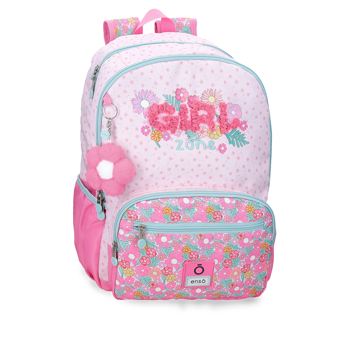 Imagem 0 de Mochila Escolar de Compartimento Duplo Enso Girl Zone com Capacidade de 24l Adaptável a Trolley em Fúcsia