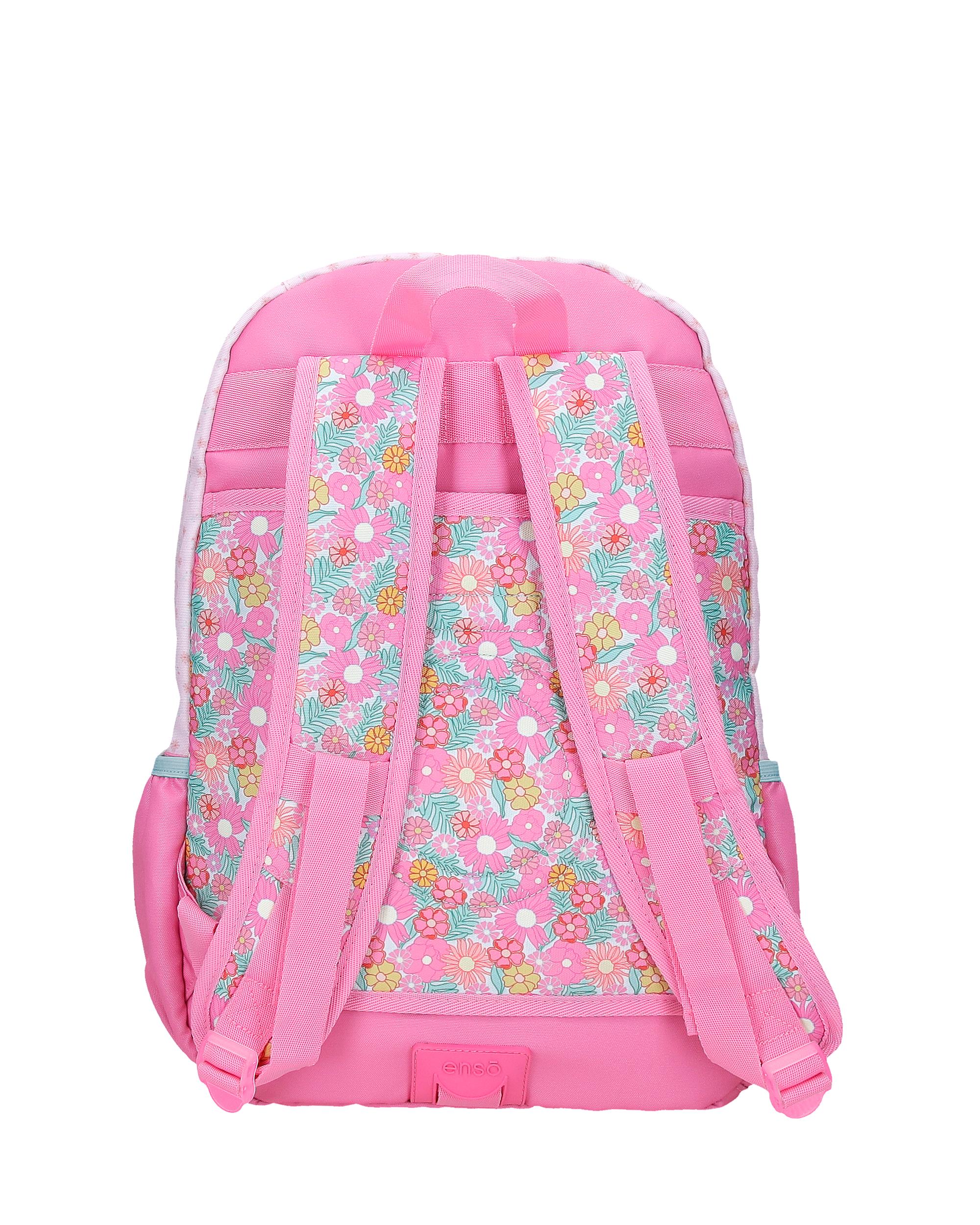 Mochila Escolar de Compartimento Duplo Enso Girl Zone com Capacidade de 24l Adaptável a Trolley em Fúcsia Rosa-3