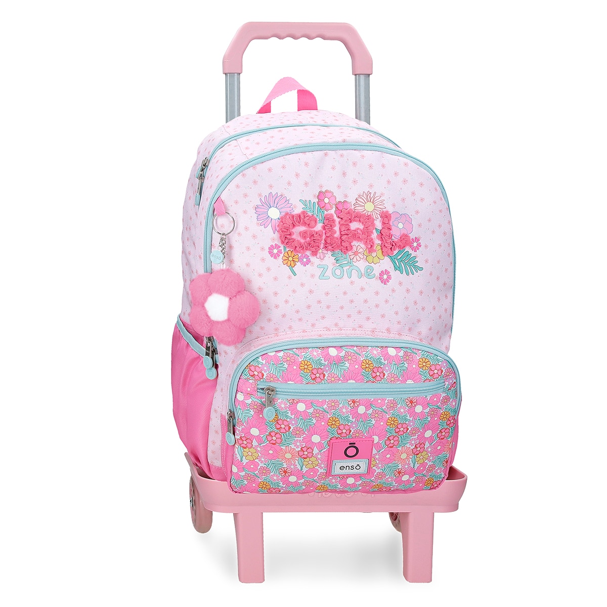 Imagem 0 de Mochila Escolar de Compartimento Duplo Enso Girl Zone com Capacidade de 24l com Carrinho Fúcsia