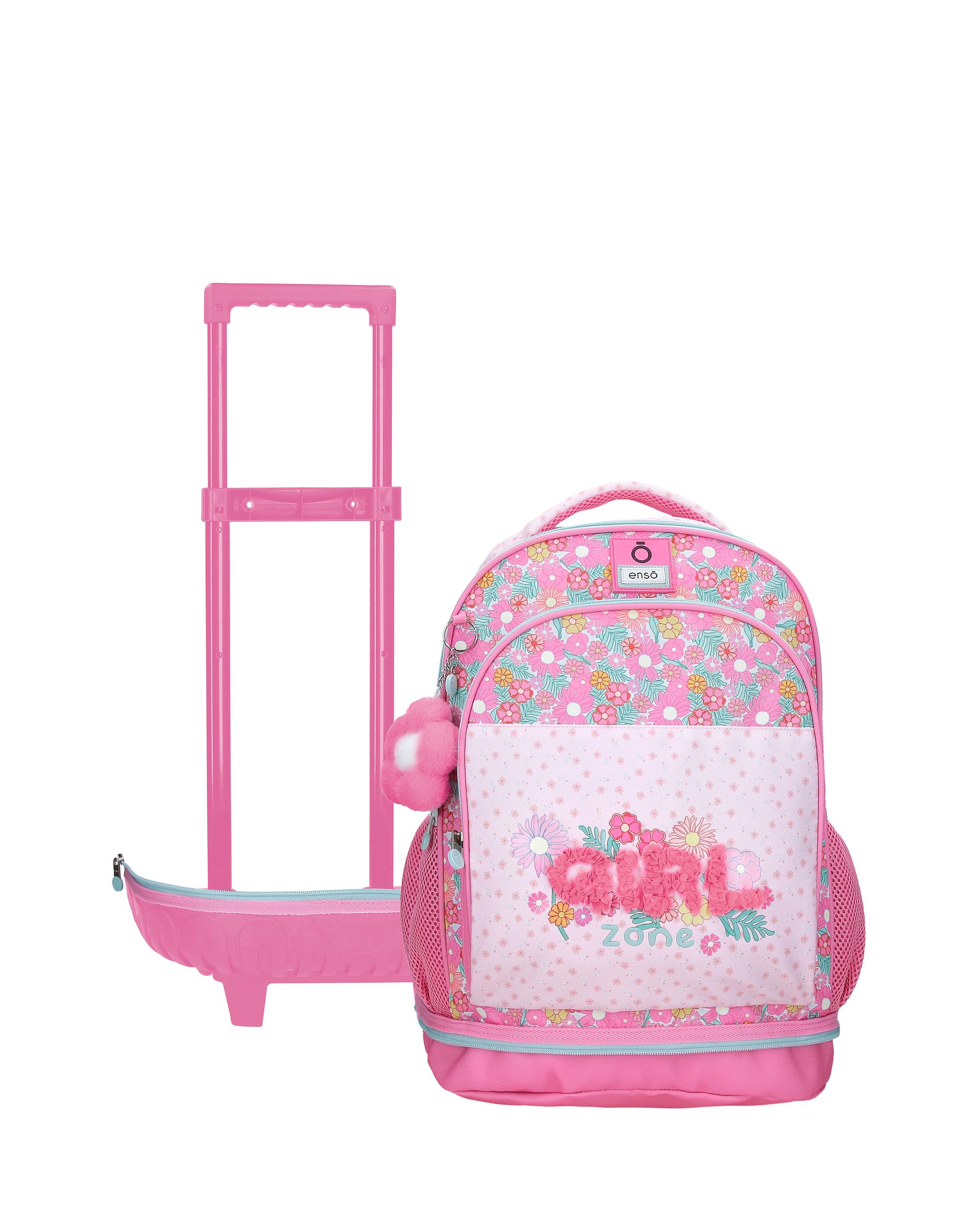 Mochila Compact Desmontável de Duas Rodas Enso Girl Zone com Capacidade de 31l Fúcsia Rosa-5