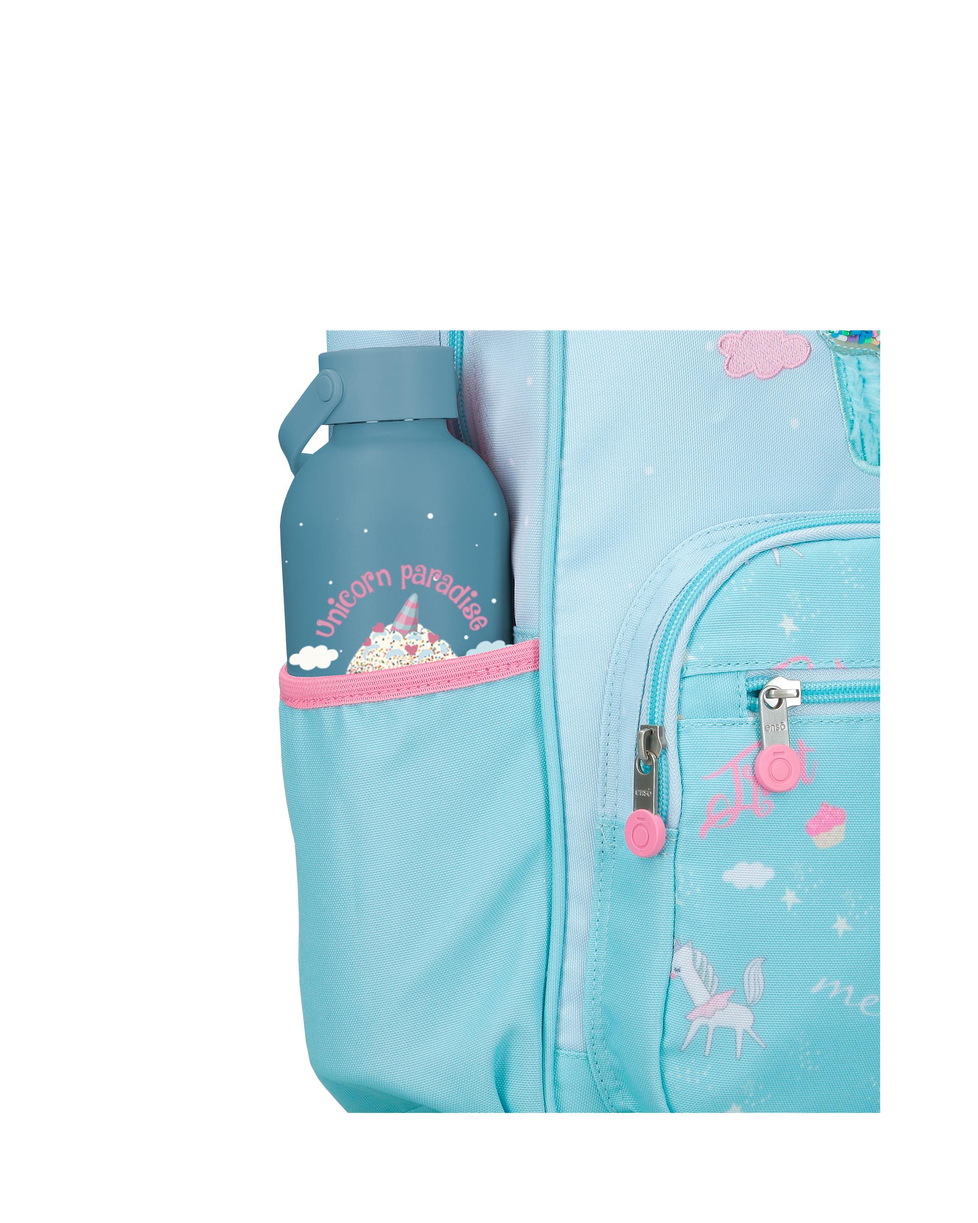 Mochila Escolar. Enso Unicorn Paradise com Capacidade de 13,68l com Carrinho Turquesa Azul Azul-6