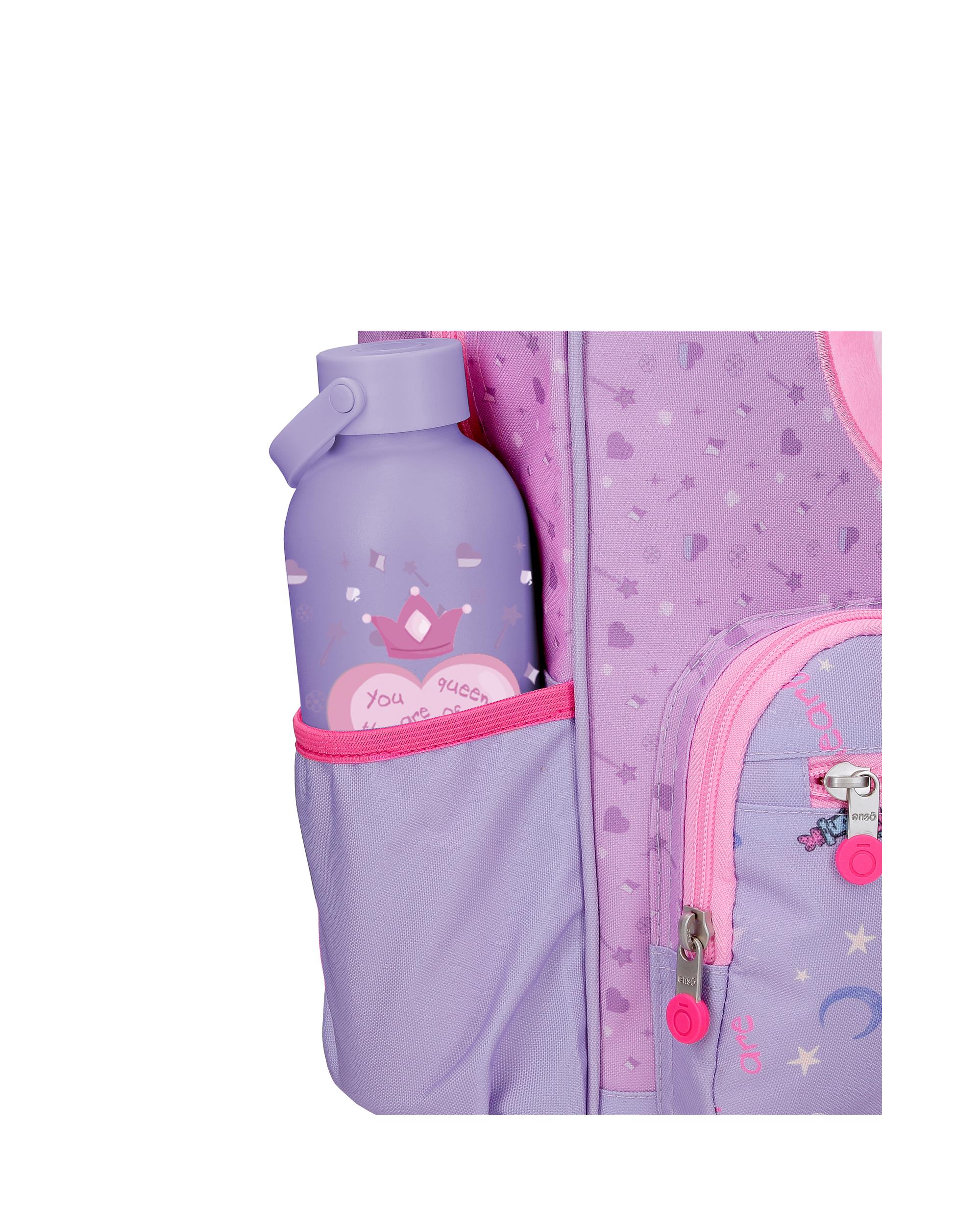 Mochila Escolar Enso Queen Of Hearts com Capacidade de 9,801l com Trolley Lilás Roxo-6