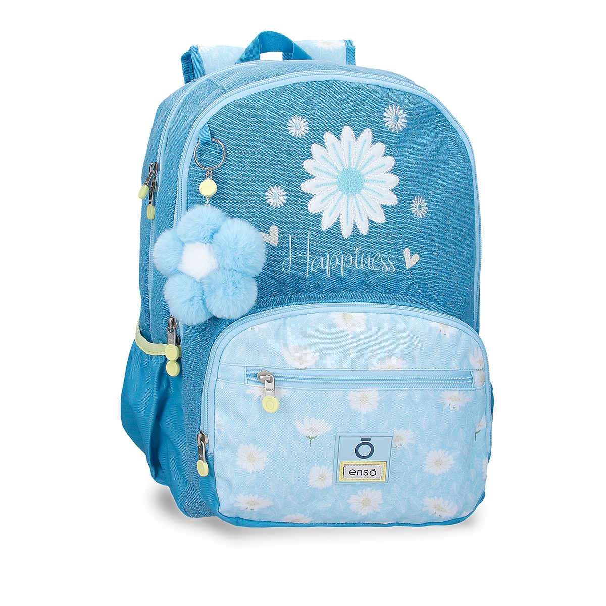 Imagem 0 de Mochila Escolar de Compartimento Duplo Enso Happiness com Capacidade de 24l Adaptável a Carro Denim