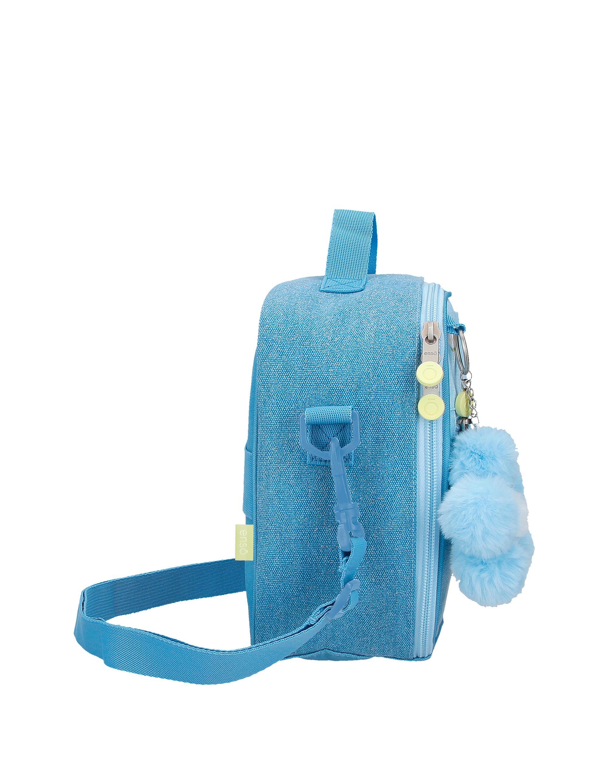Mala a Tiracolo Porta-lanche Térmica Adaptável Enso Happiness Azul-2