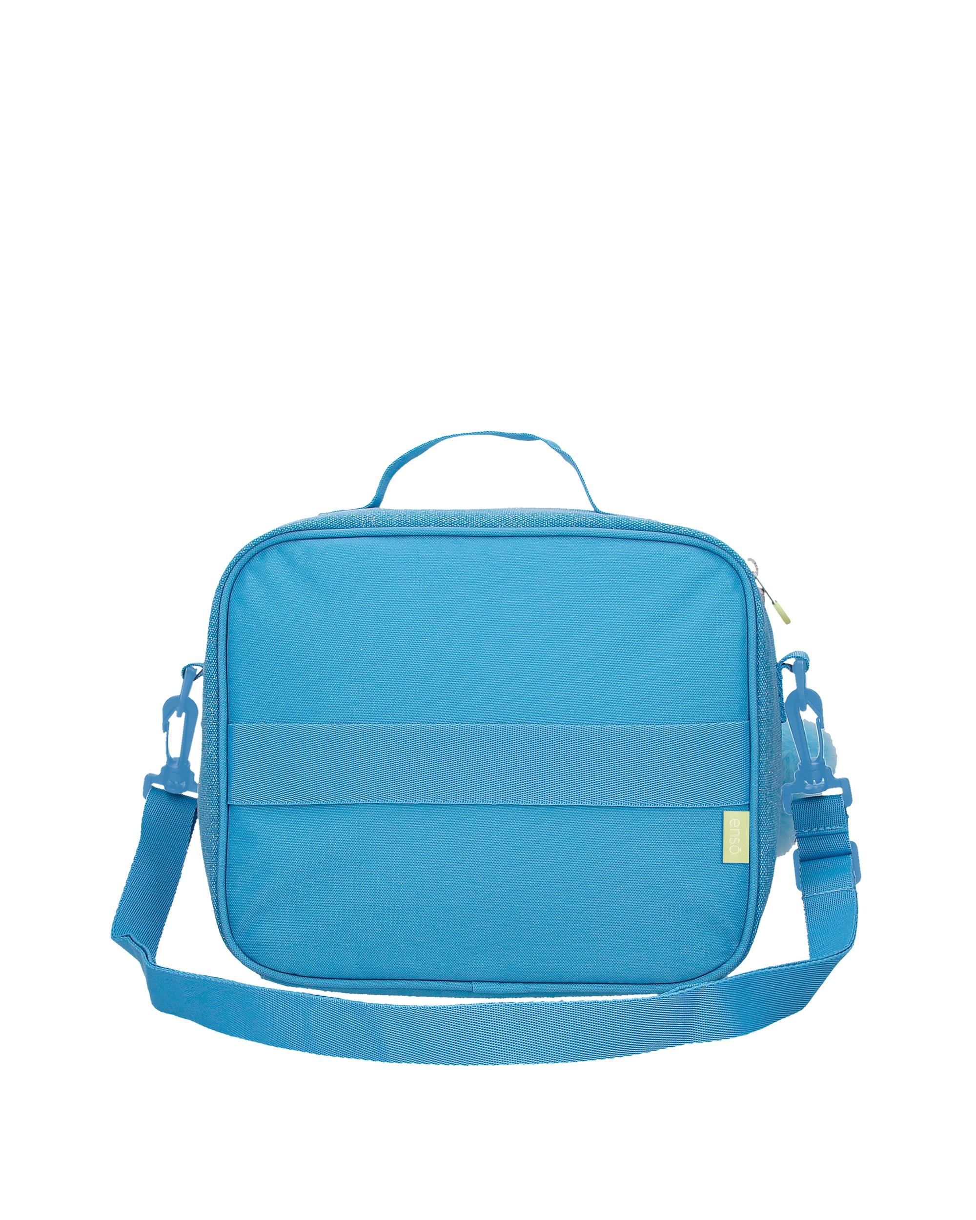 Mala a Tiracolo Porta-lanche Térmica Adaptável Enso Happiness Azul-3