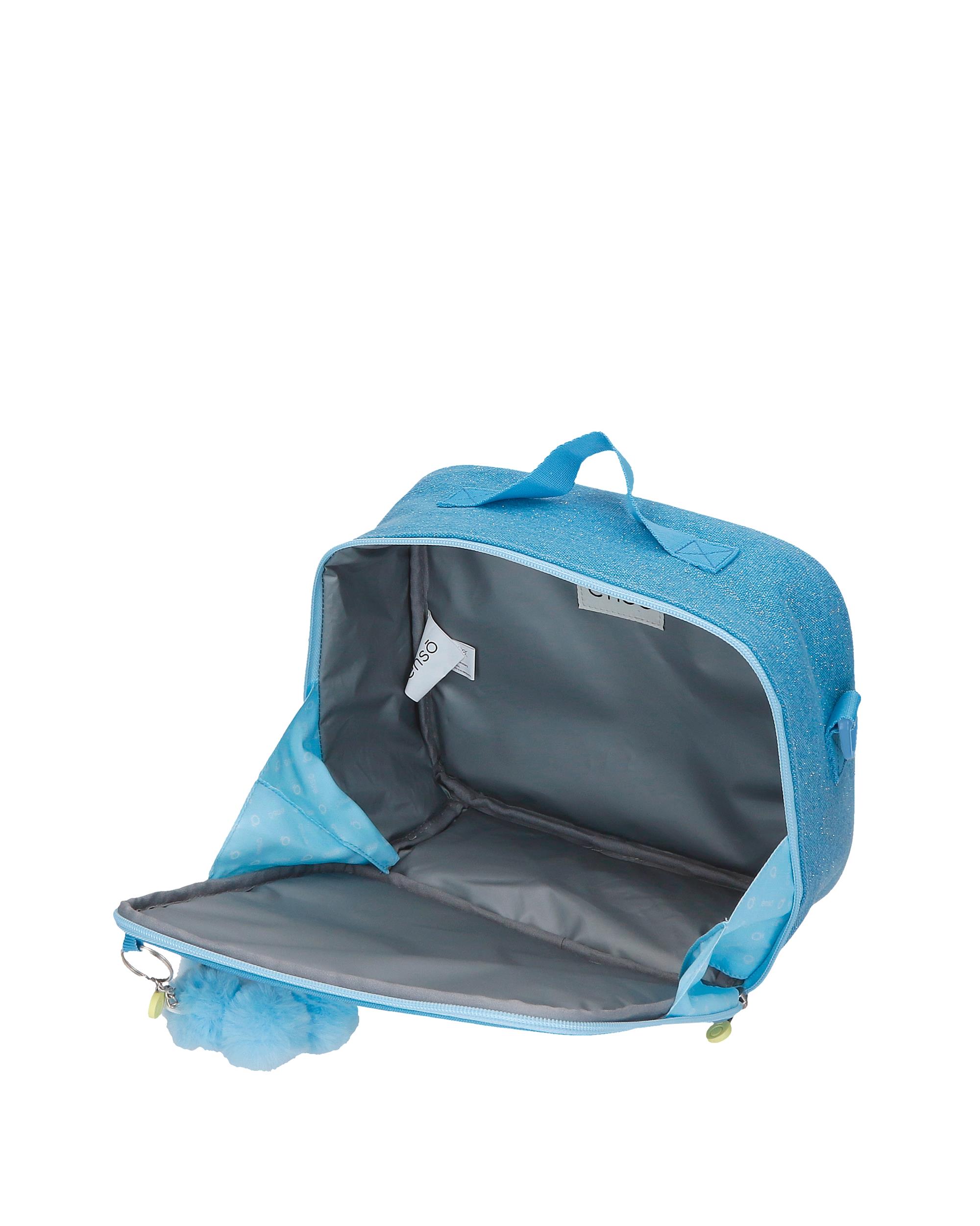 Mala a Tiracolo Porta-lanche Térmica Adaptável Enso Happiness Azul-4