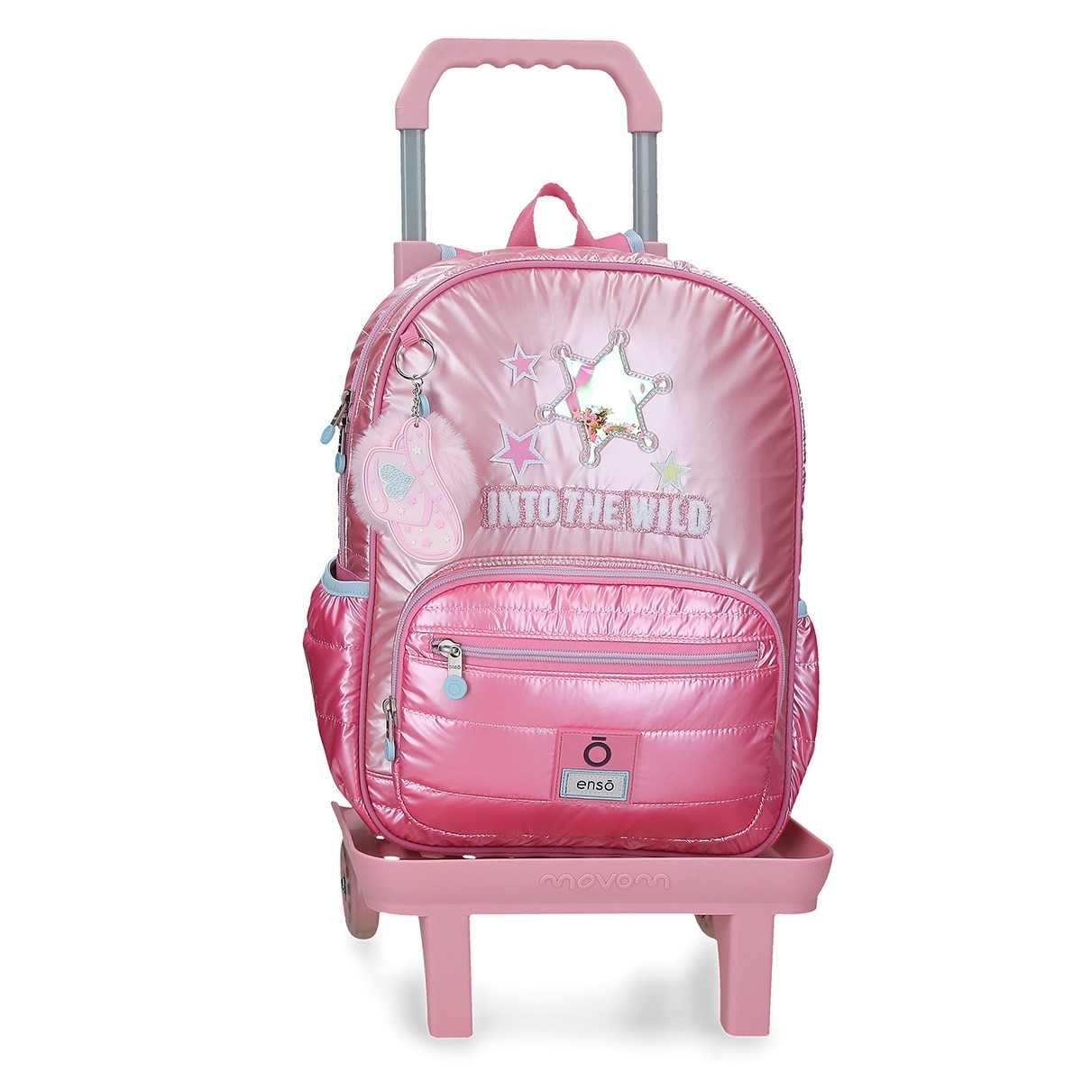 Imagem 0 de Mochila Escolar Enso Into The Wild com Capacidade de 13,68l com Carro Rosa