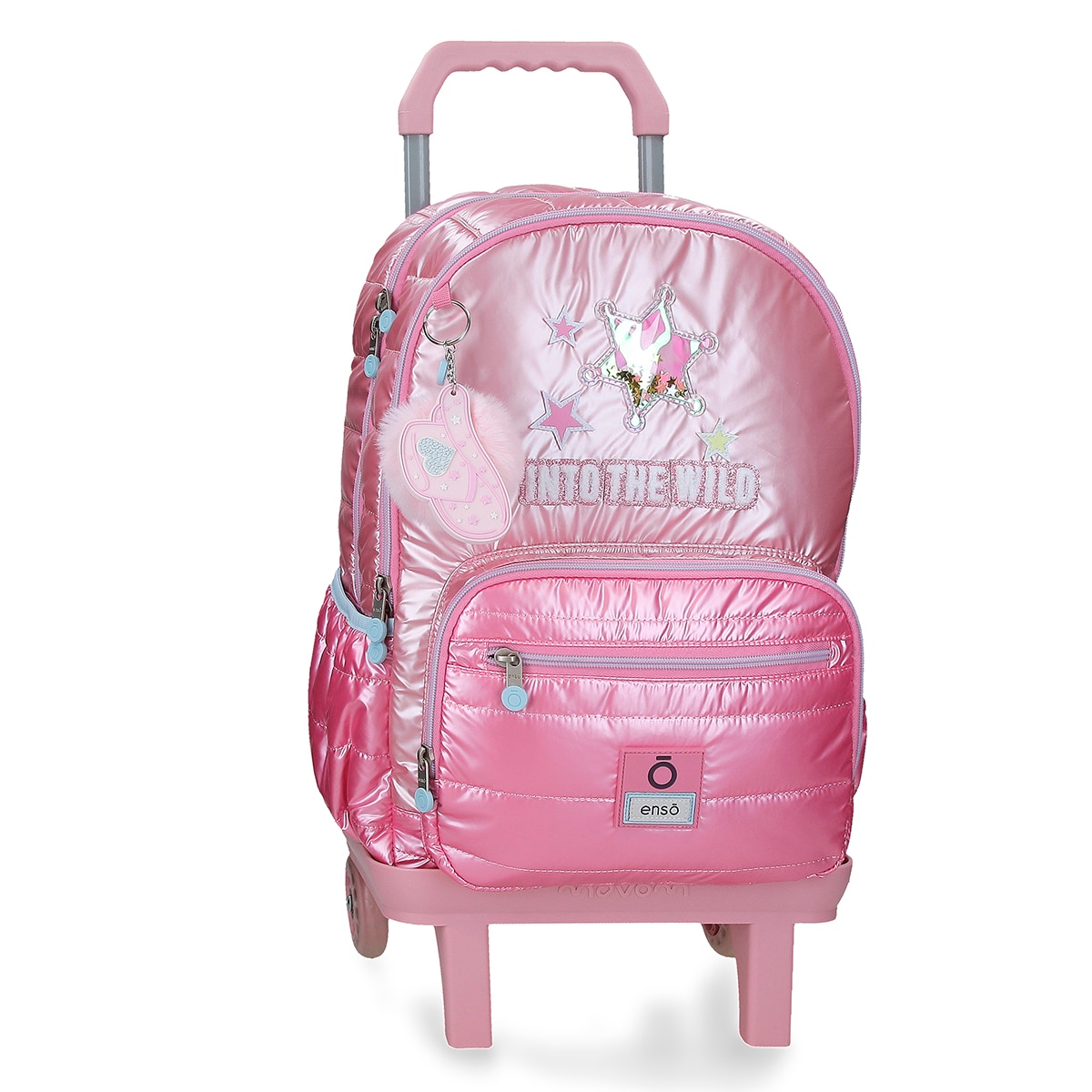 Imagem 0 de Mochila Escolar de Compartimento Duplo Enso Into The Wild com Capacidade de 24l com Trolley Rosa