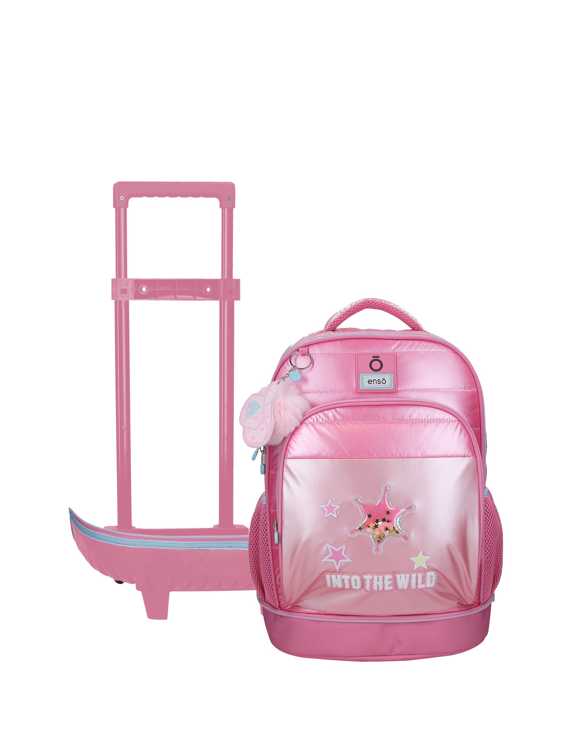 Mochila Compact Desmontável de Duas Rodas Enso Into The Wild com Capacidade de 31l em Rosa Rosa-6