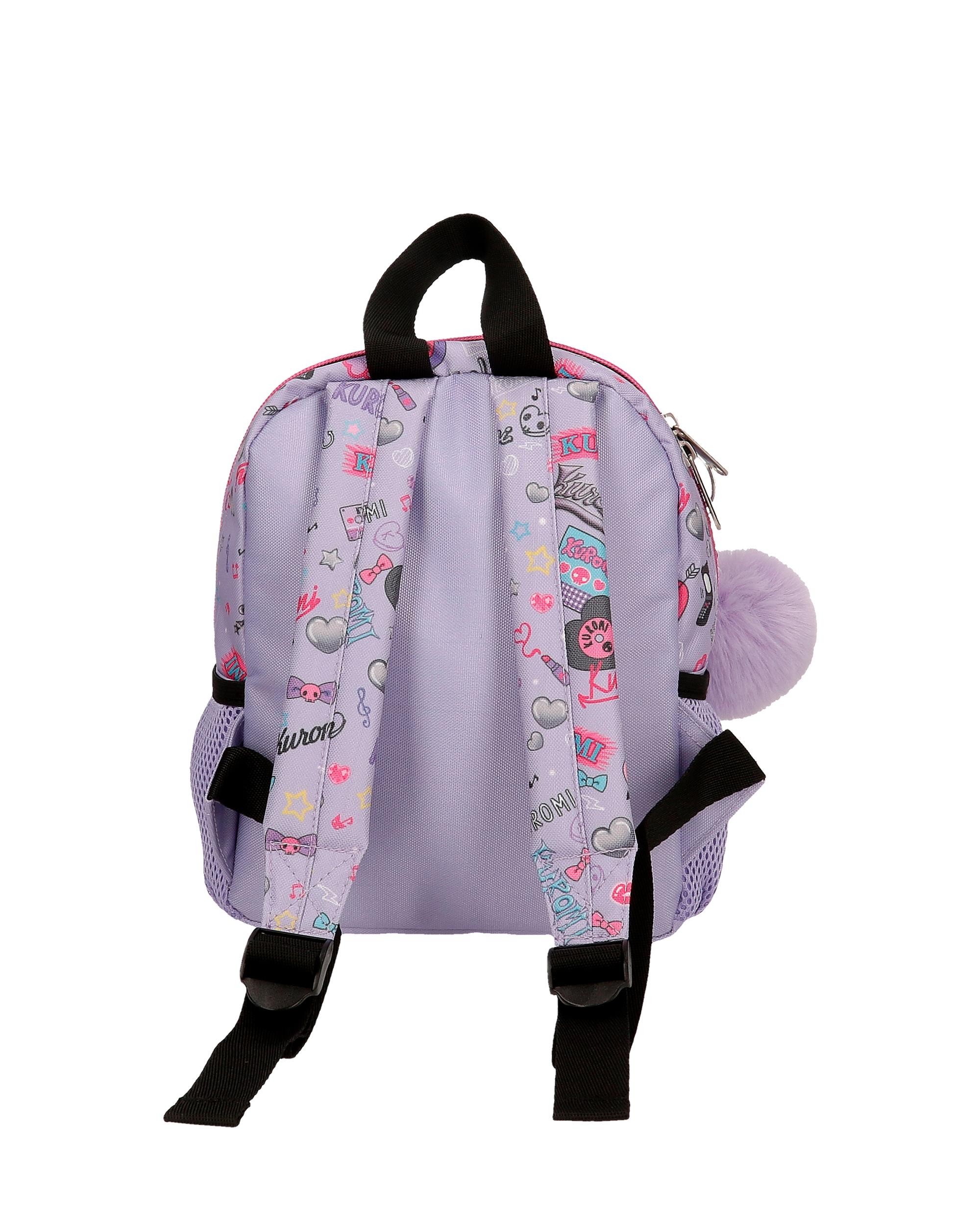 Mochila Pré-escolar Kuromi Retropop com Capacidade de 4,56l em Roxo Roxo-3