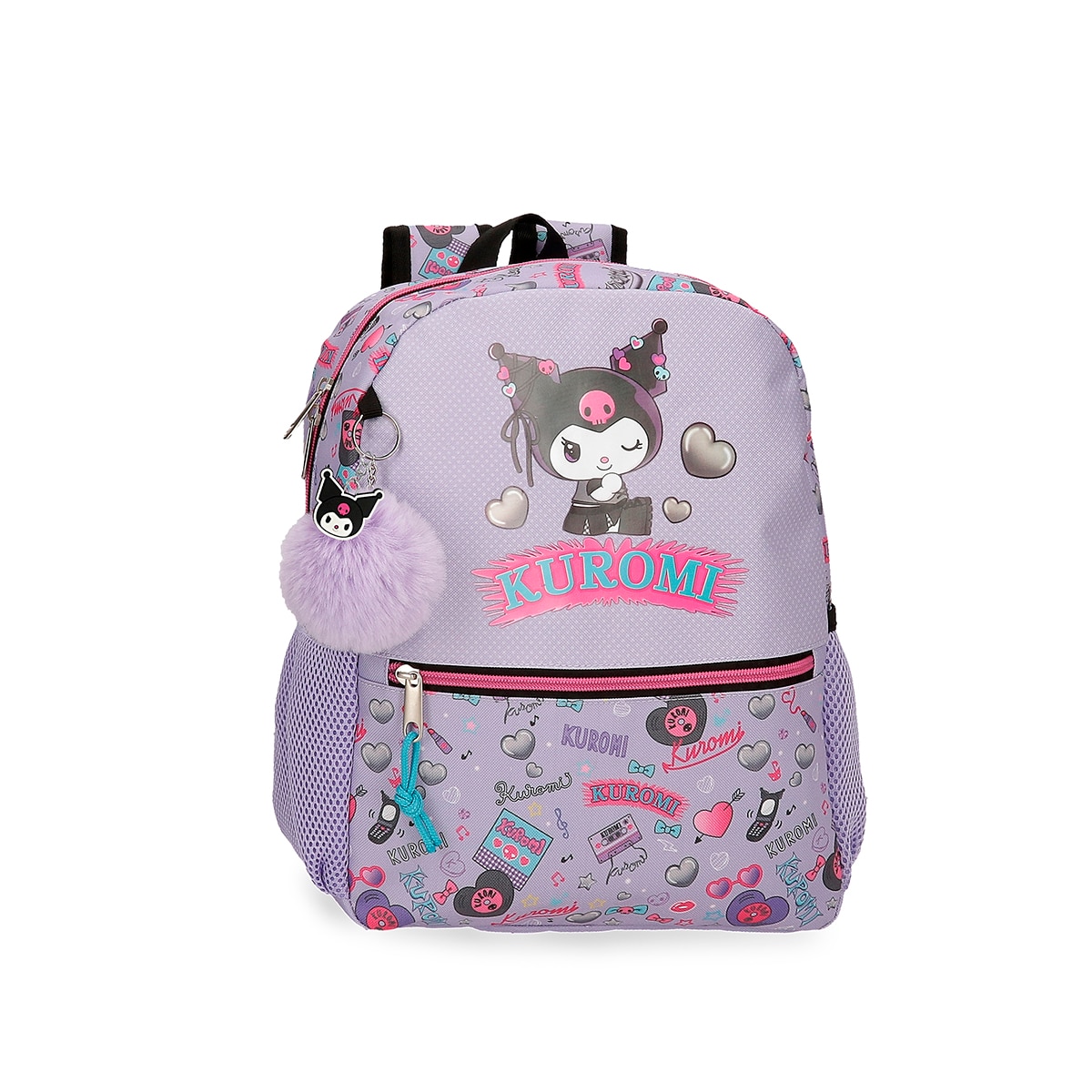 Imagem 0 de Mochila Escolar Kuromi Retropop com Capacidade de 9,801l Adaptável a Carro em Roxo
