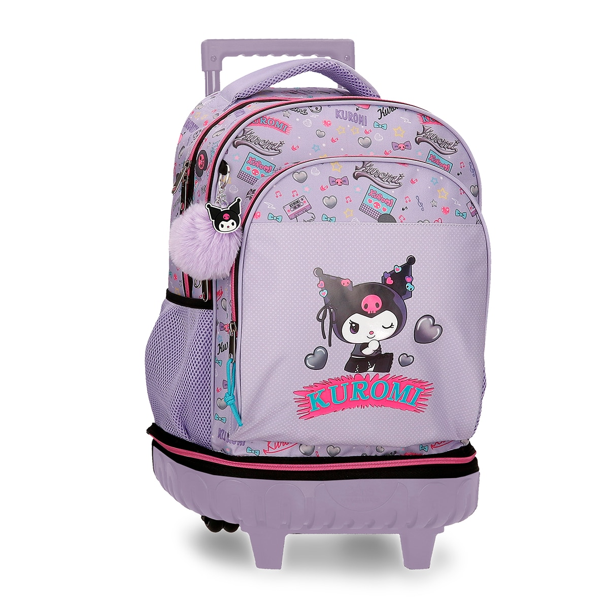 Imagem 0 de Mochila Compact Desmontável de Duas Rodas Kuromi Retropop com Capacidade de 30,24l em Roxo