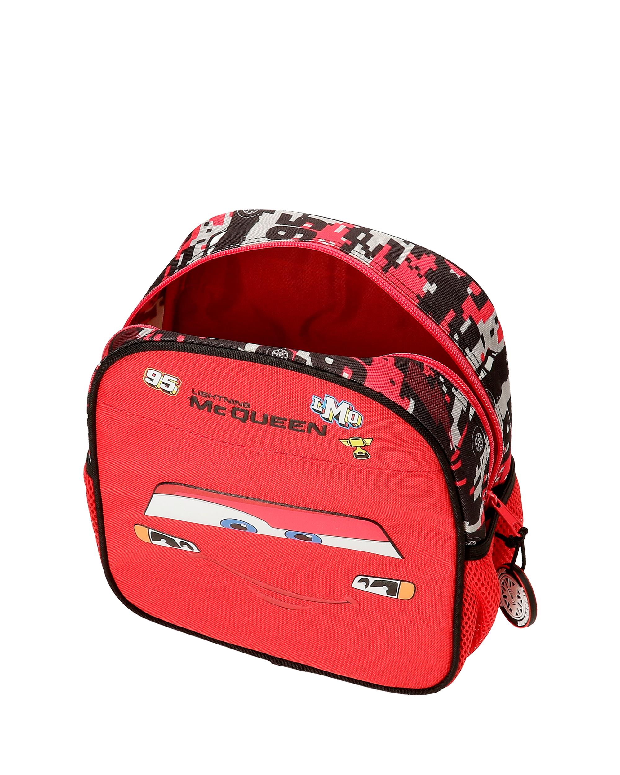 Mochila Pré-escolar Cars Mcqueen Red com Capacidade de 6l Adaptável a Carro em Vermelho Vermelho-4