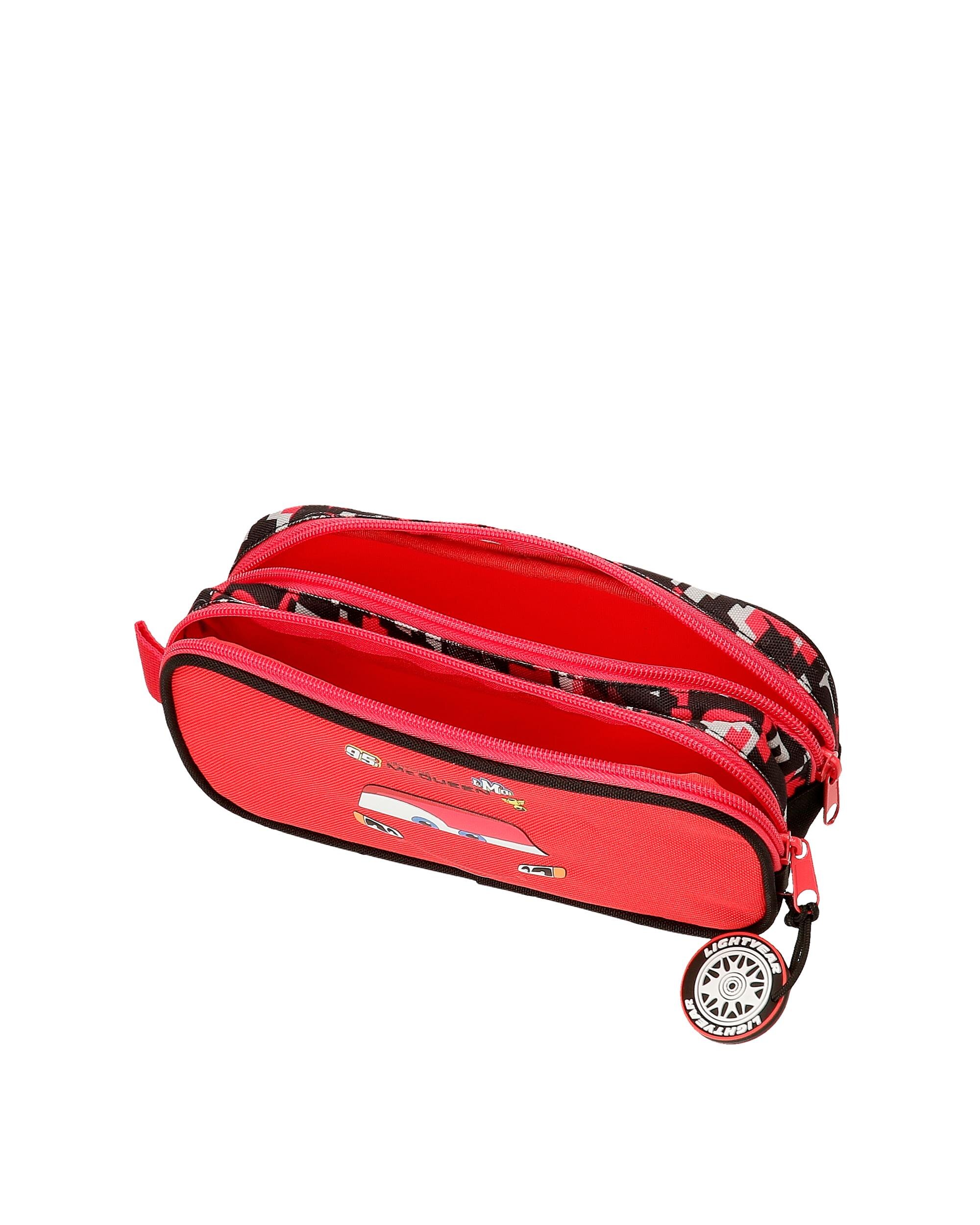 Necessaire Dois Compartimentos Cars Mcqueen Red Vermelho-4
