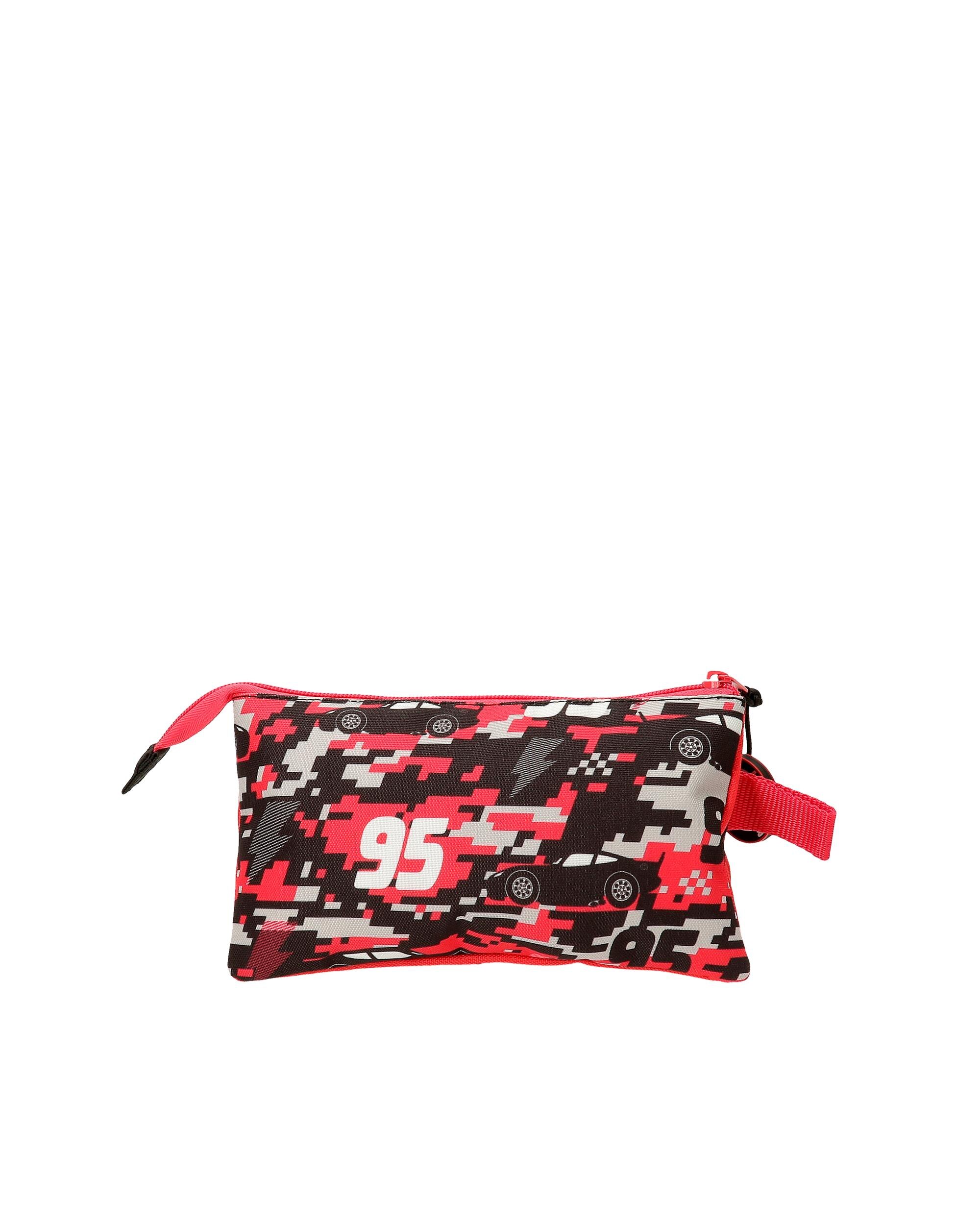 Necessaire Três Compartimentos Cars Mcqueen Red Vermelho-3