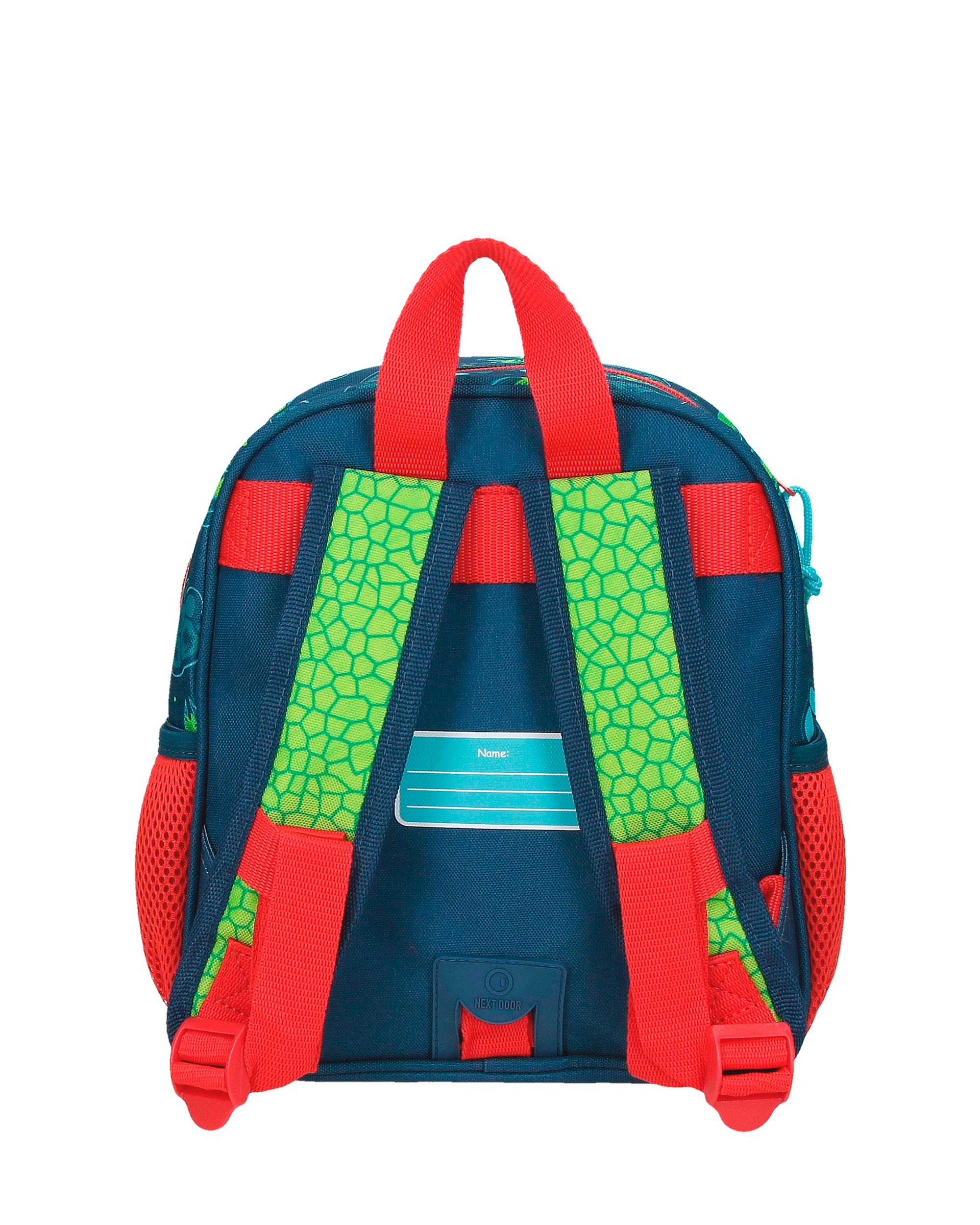 Mochila Pré-escolar Dino-webs com Capacidade de 6l Adaptável a Trolley em Marinho Azul-3