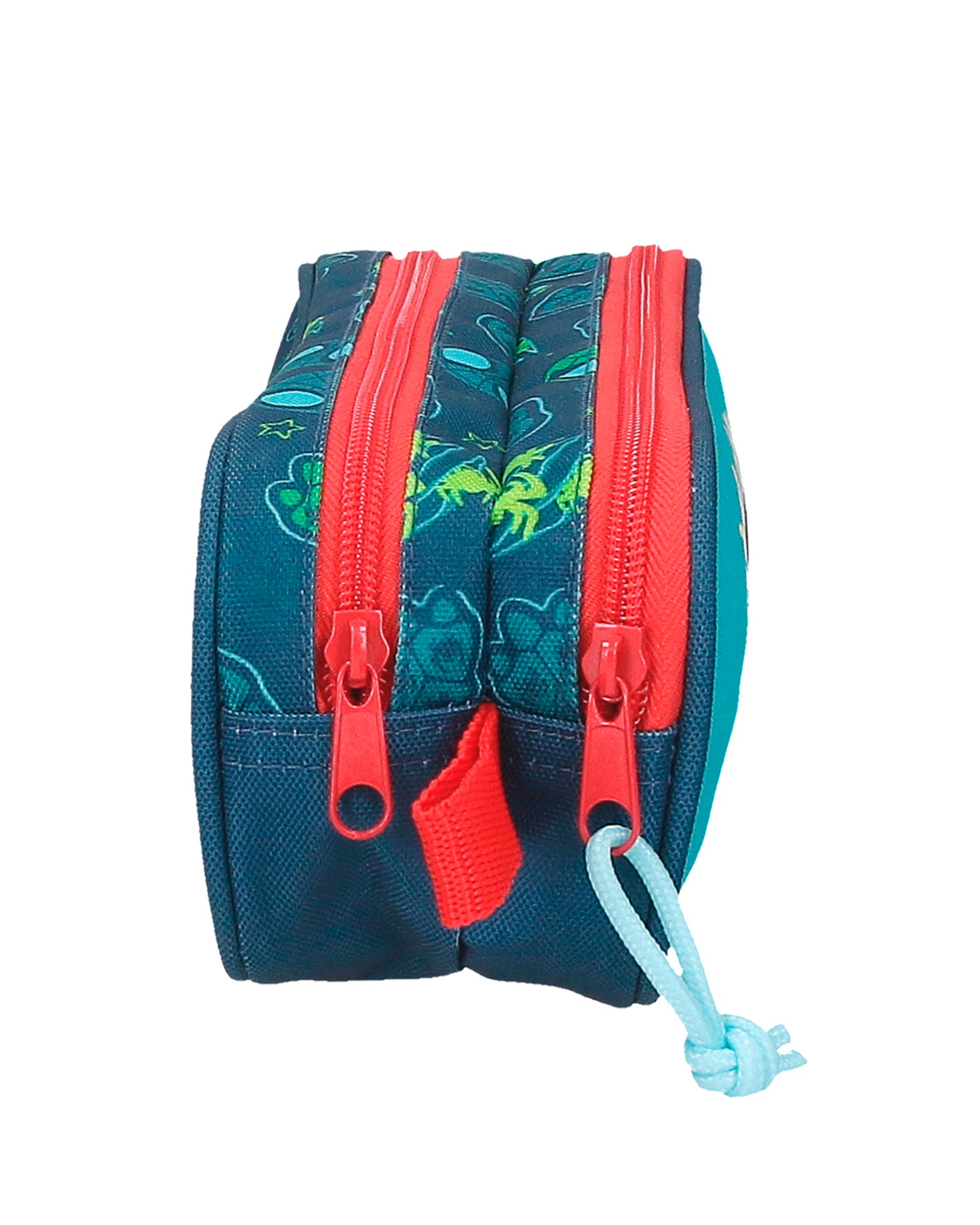 Necessaire de Dois Compartimentos Dino-webs Azul-2