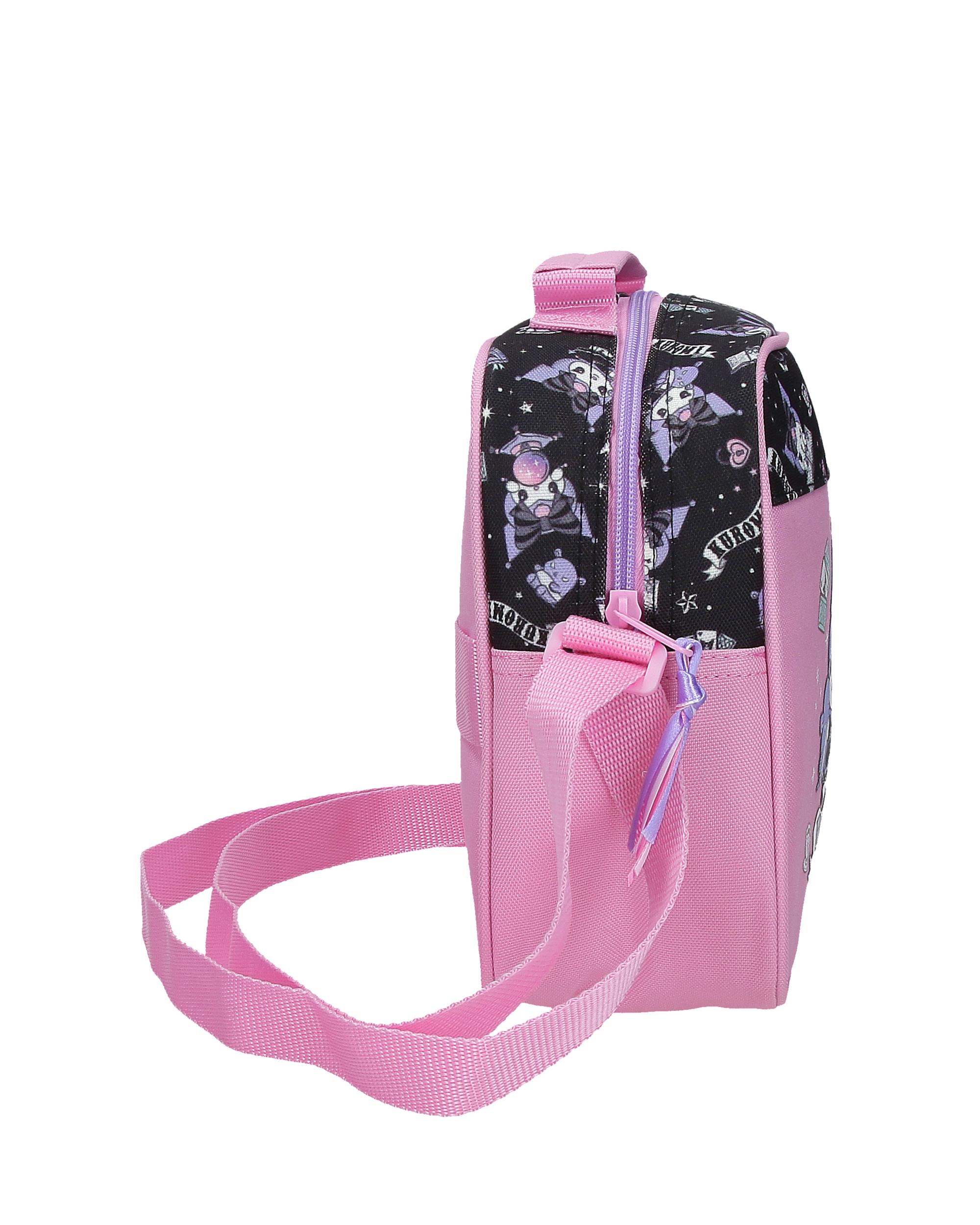 Necessaire com Mala a Tiracolo Adaptável Kuromi Fortune Telling Rosa-2