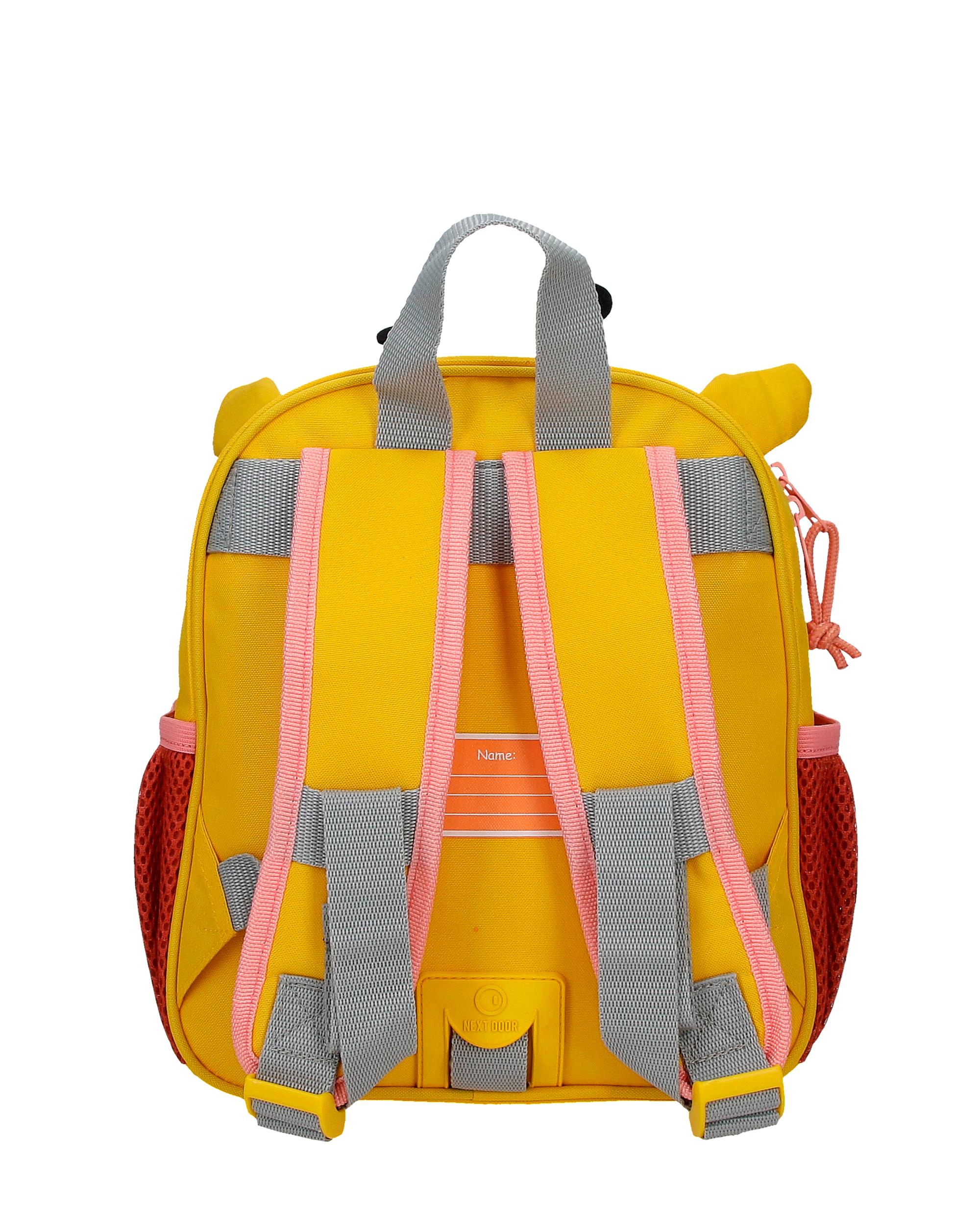 Mochila Pré-escolar Roll Road Happy Pets Giraffe com Capacidade de 6l Adaptável a Trolley em Ocre Amarelo-3