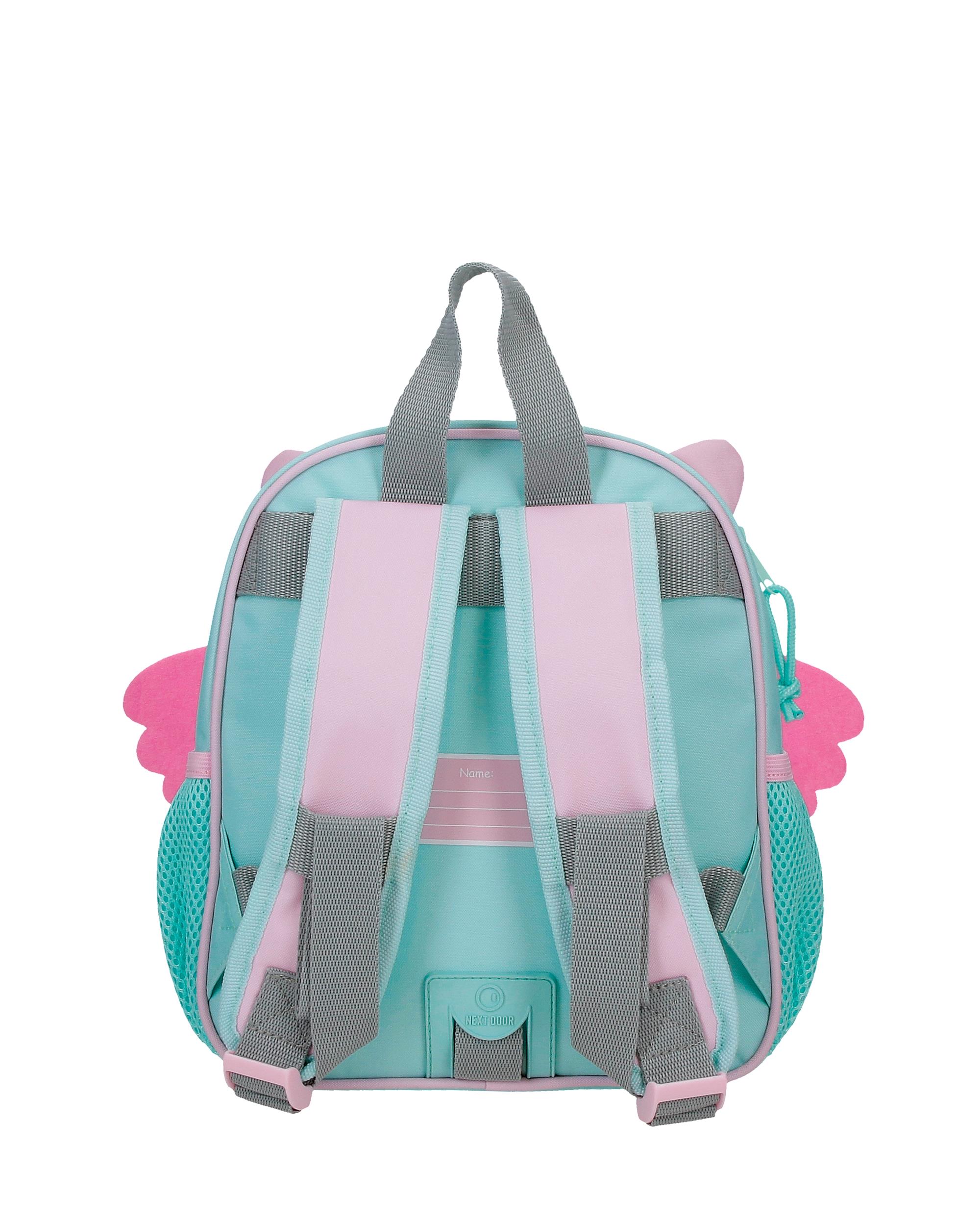 Mochila Pré-escolar Roll Road Happy Pets Owl com Capacidade de 6l Adaptável a Trolley em Rosa Rosa-3