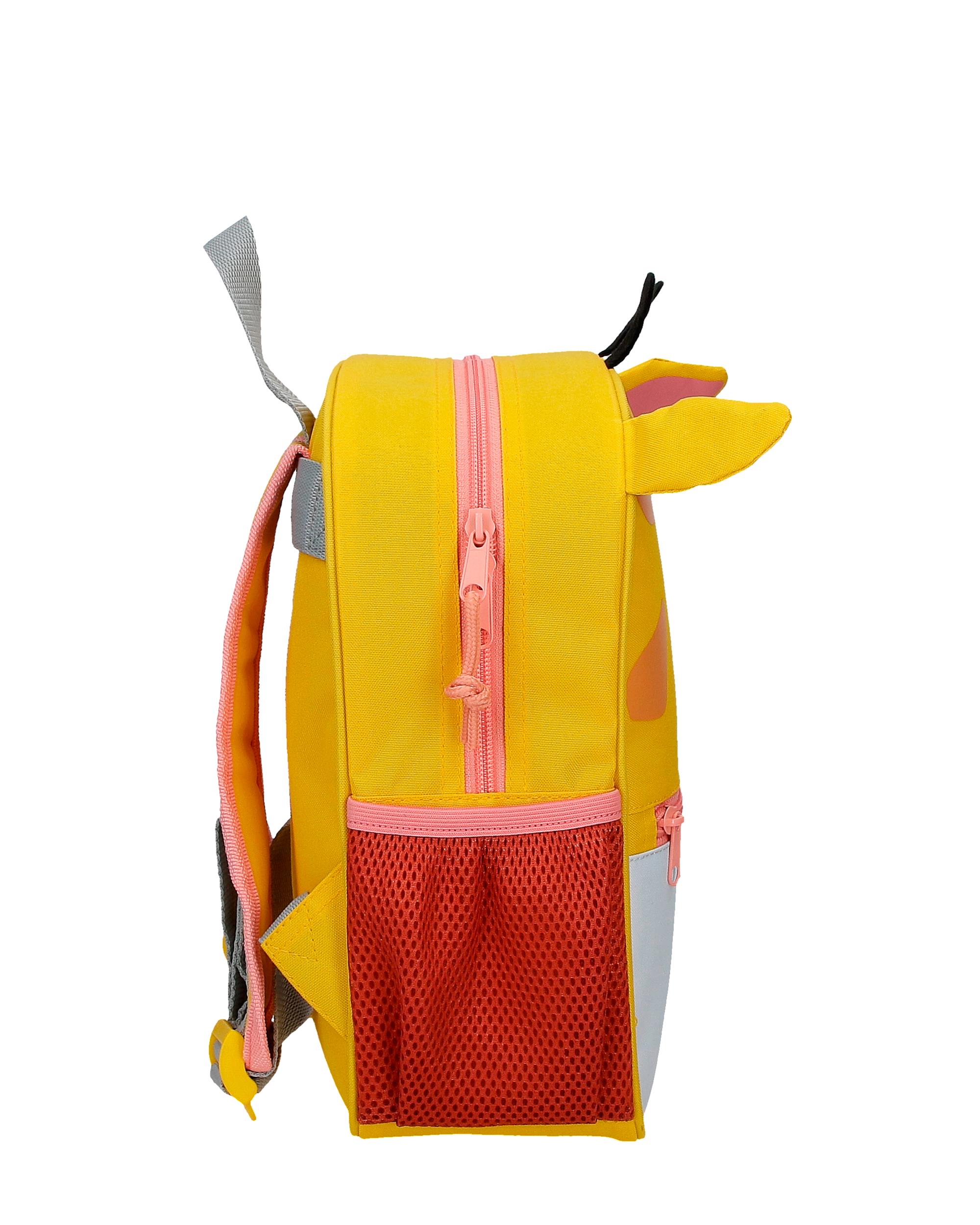Mochila Roll Road Happy Pets Giraffe com Capacidade de 6,44l Adaptável a Carrinho em Ocre Amarelo-2