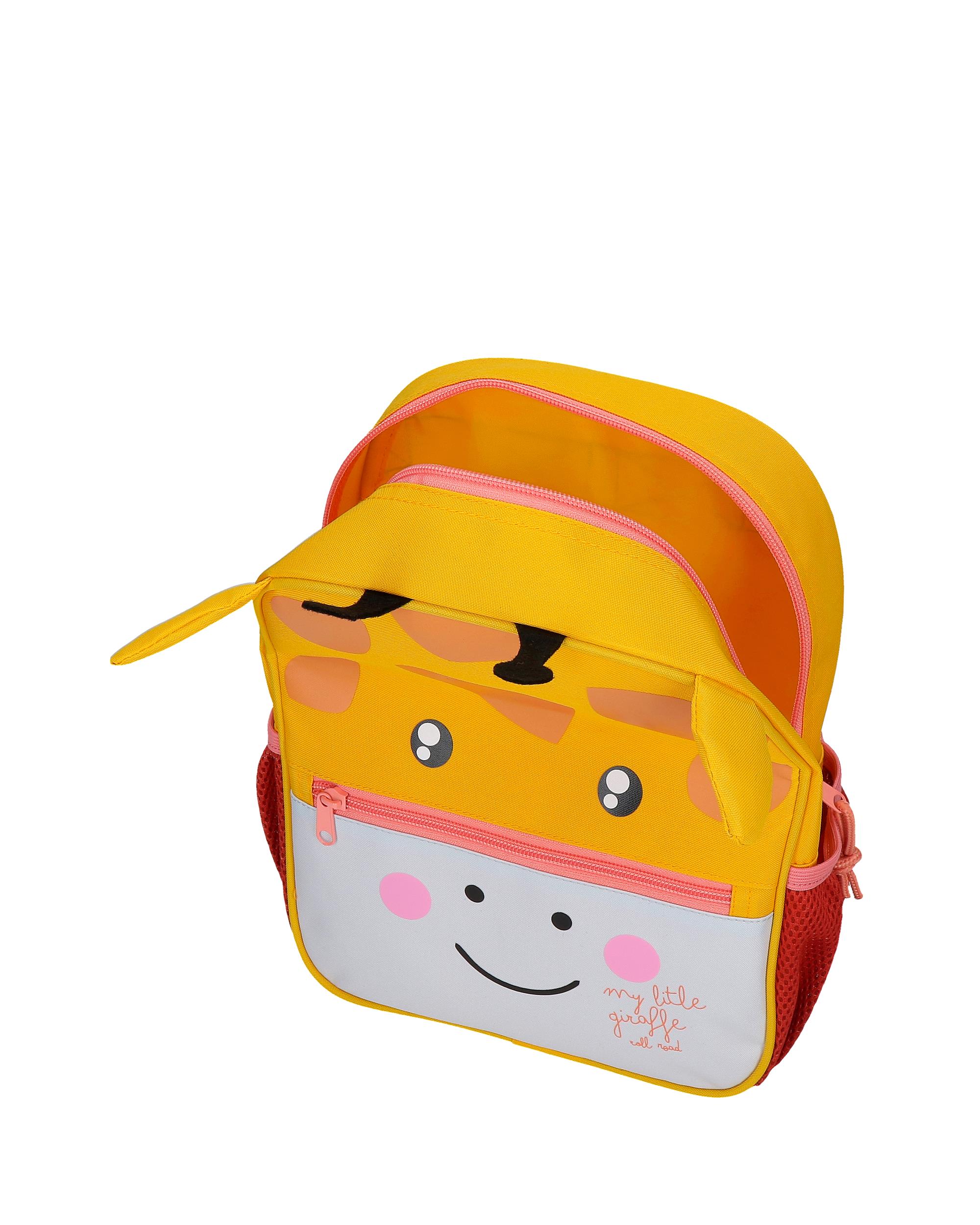 Mochila Roll Road Happy Pets Giraffe com Capacidade de 6,44l Adaptável a Carrinho em Ocre Amarelo-4