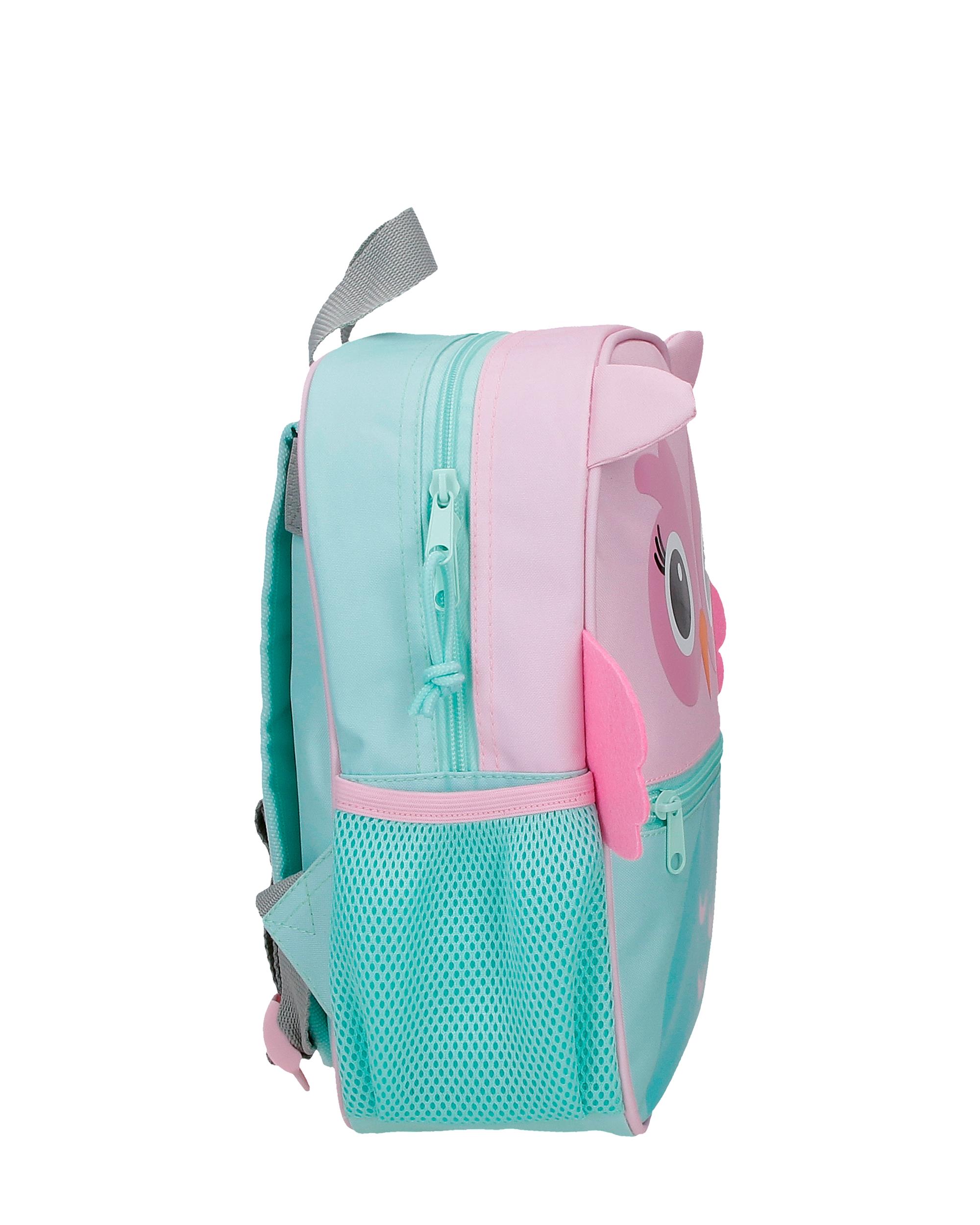 Mochila Roll Road Happy Pets Owl com Capacidade de 6,44l Adaptável a Carrinho Rosa Rosa-2