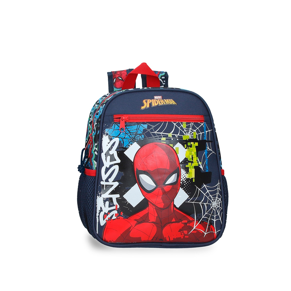 Imagem 0 de Mochila Graffity Of Spiderman com Capacidade de 6,44l Adaptável a Carro em Marinho