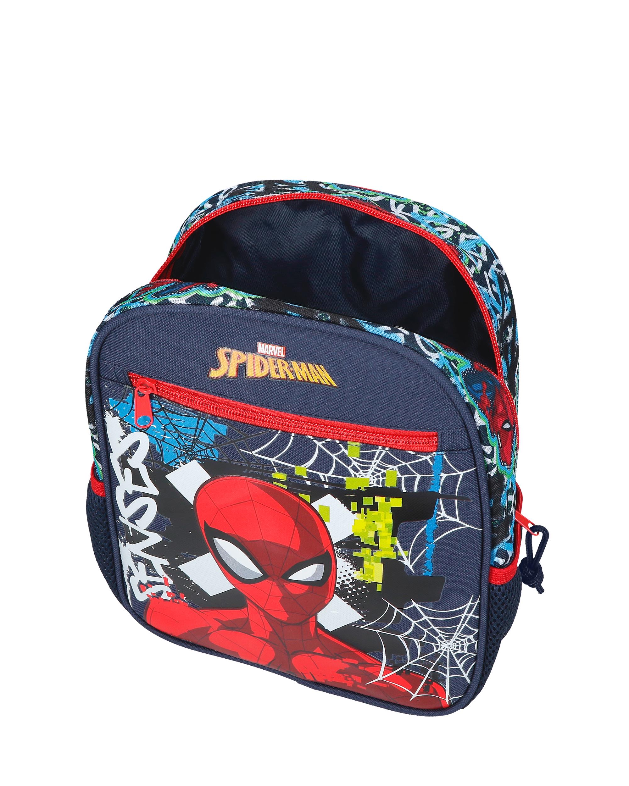 Mochila Graffity Of Spiderman com Capacidade de 6,44l Adaptável a Carro em Marinho Azul-4