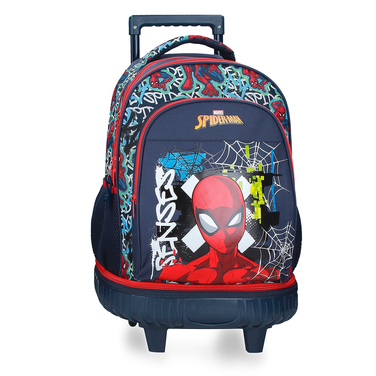 Imagem 0 de Mochila Compact Desmontável de Duas Rodas Graffity Of Spiderman com Capacidade de 30,24l em Marinho