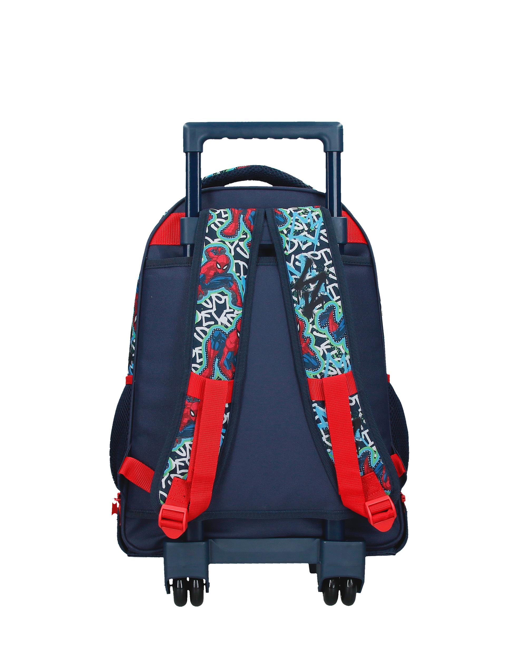 Mochila Compact Desmontável de Duas Rodas Graffity Of Spiderman com Capacidade de 30,24l em Marinho Azul-3