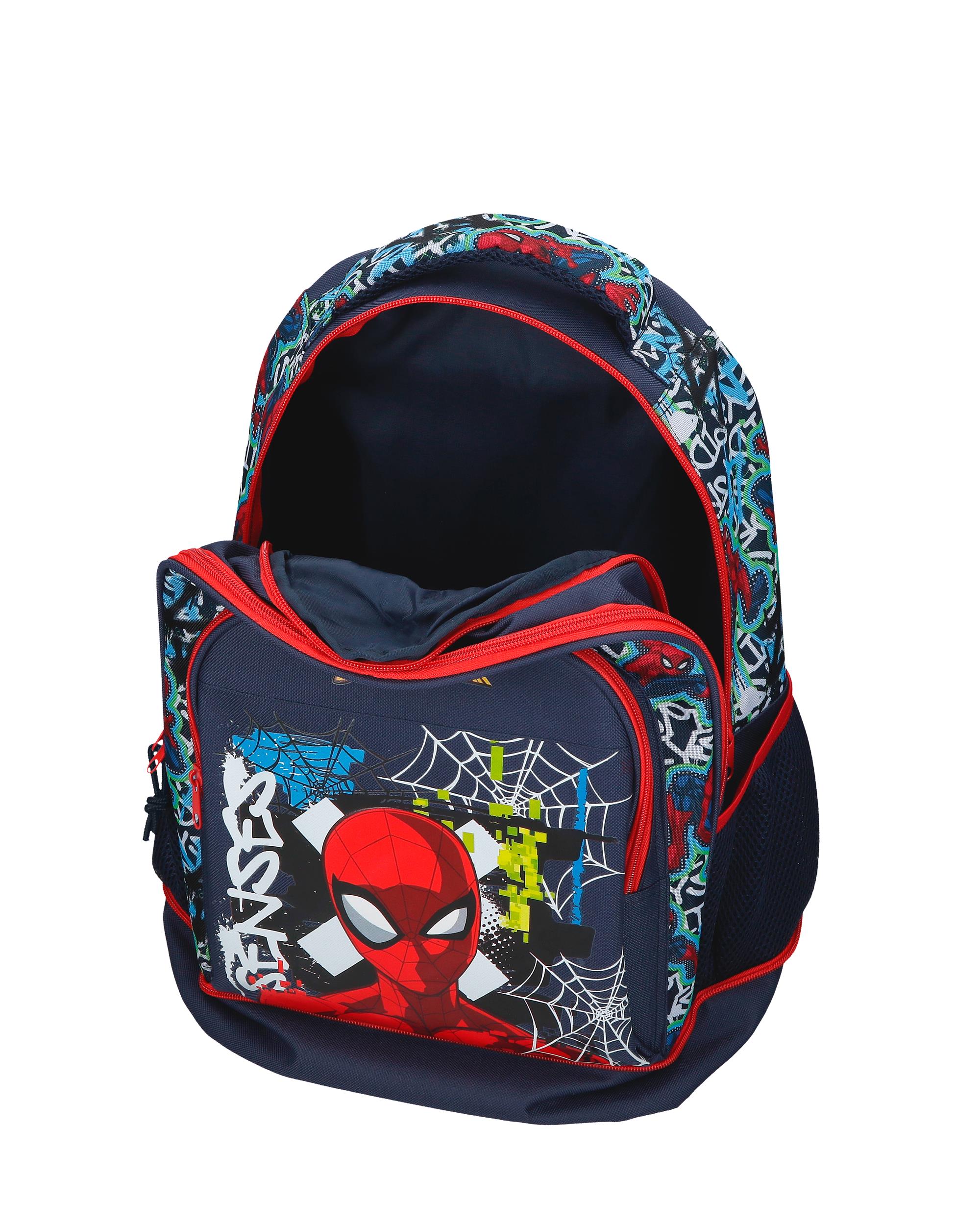 Mochila Compact Desmontável de Duas Rodas Graffity Of Spiderman com Capacidade de 30,24l em Marinho Azul-4