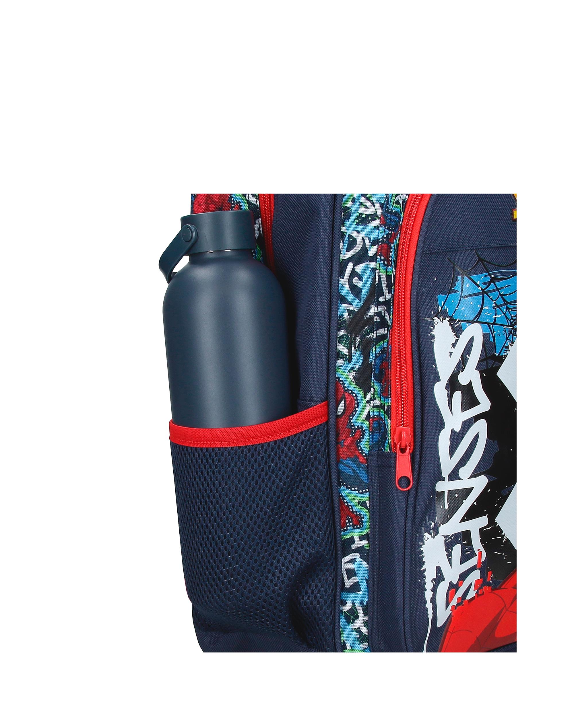 Mochila Compact Desmontável de Duas Rodas Graffity Of Spiderman com Capacidade de 30,24l em Marinho Azul-6