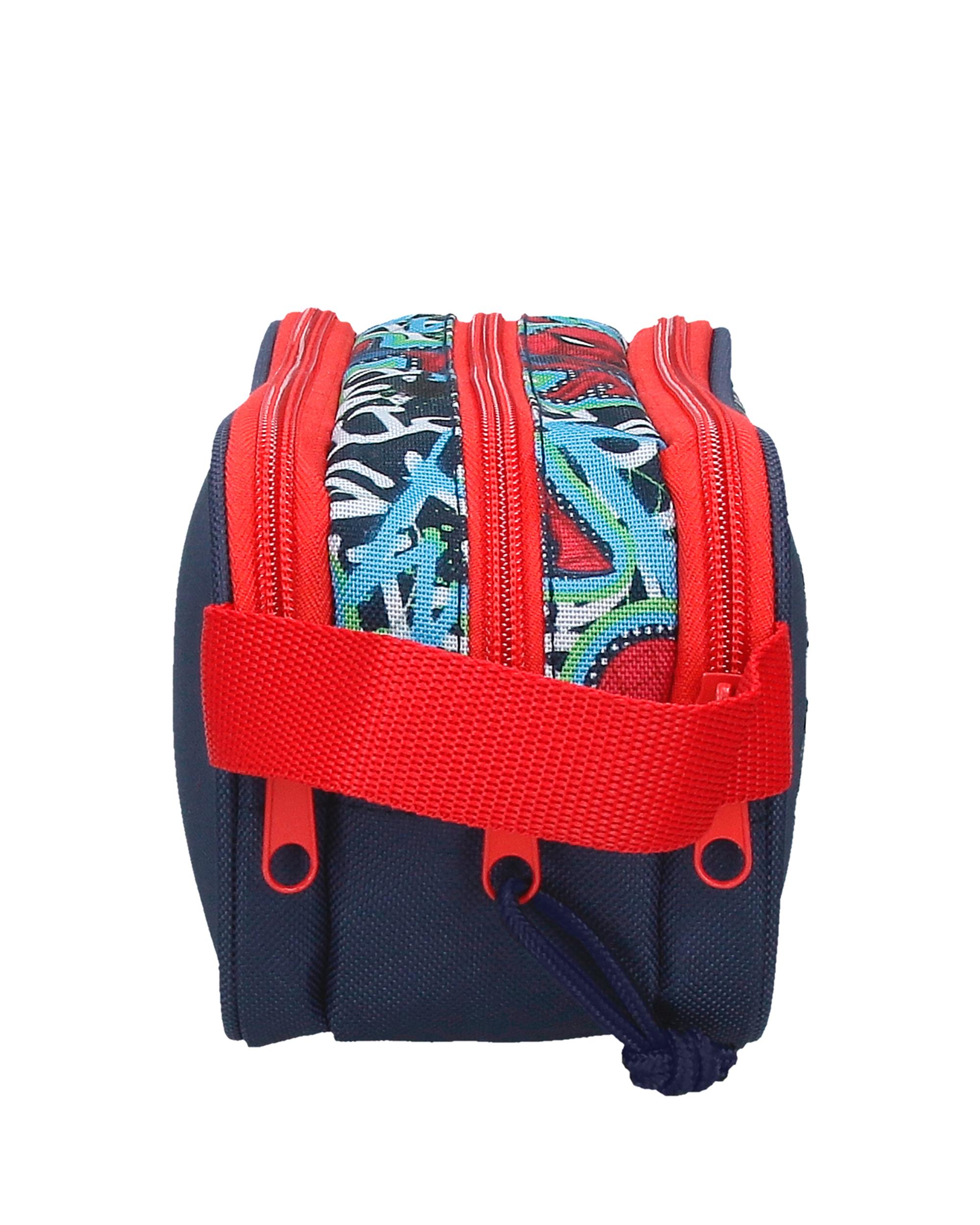 Necessaire Três Compartimentos Graffity Of Spiderman Azul-2