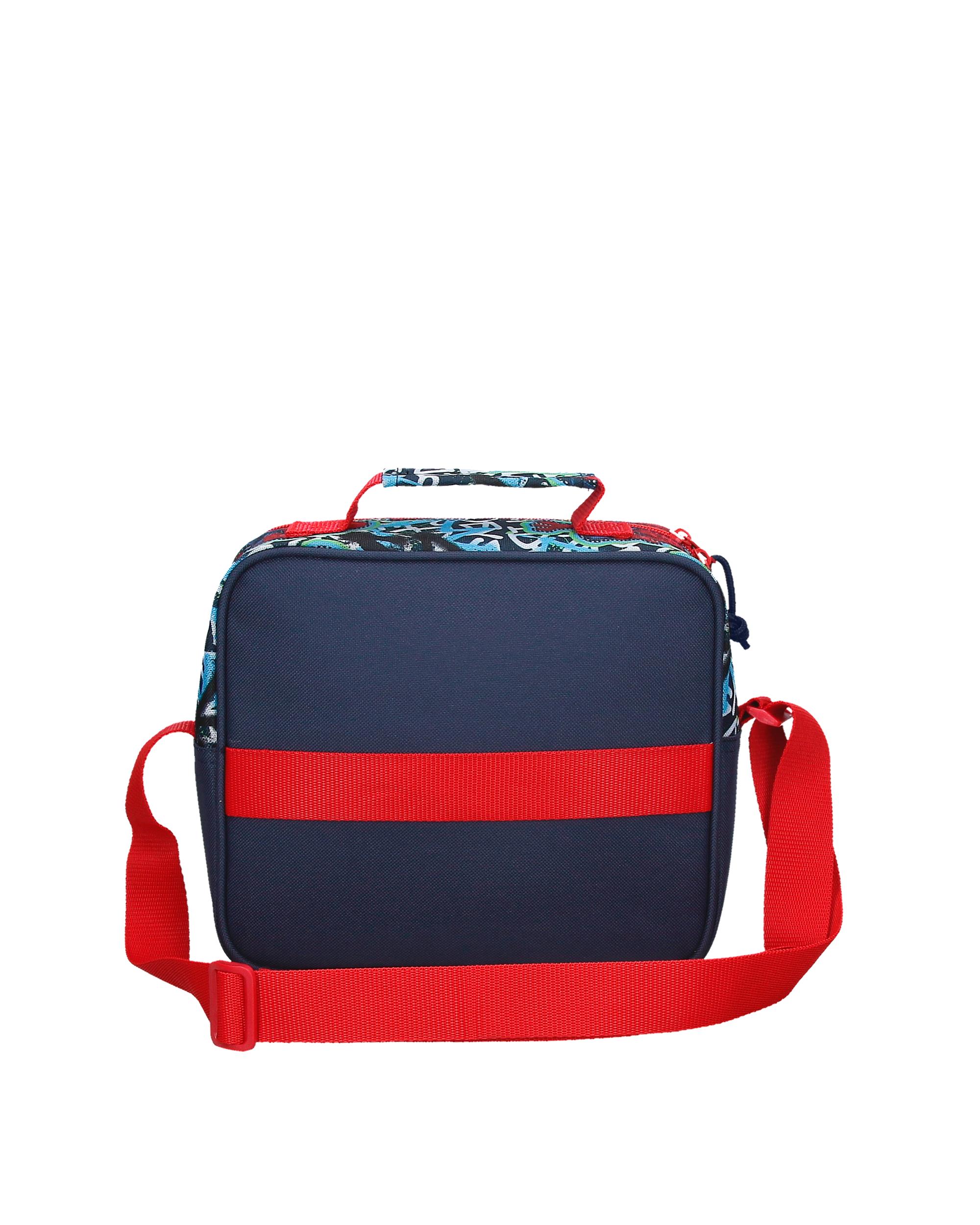 Necessaire com Mala a Tiracolo Adaptável Graffity Of Spiderman Azul-3