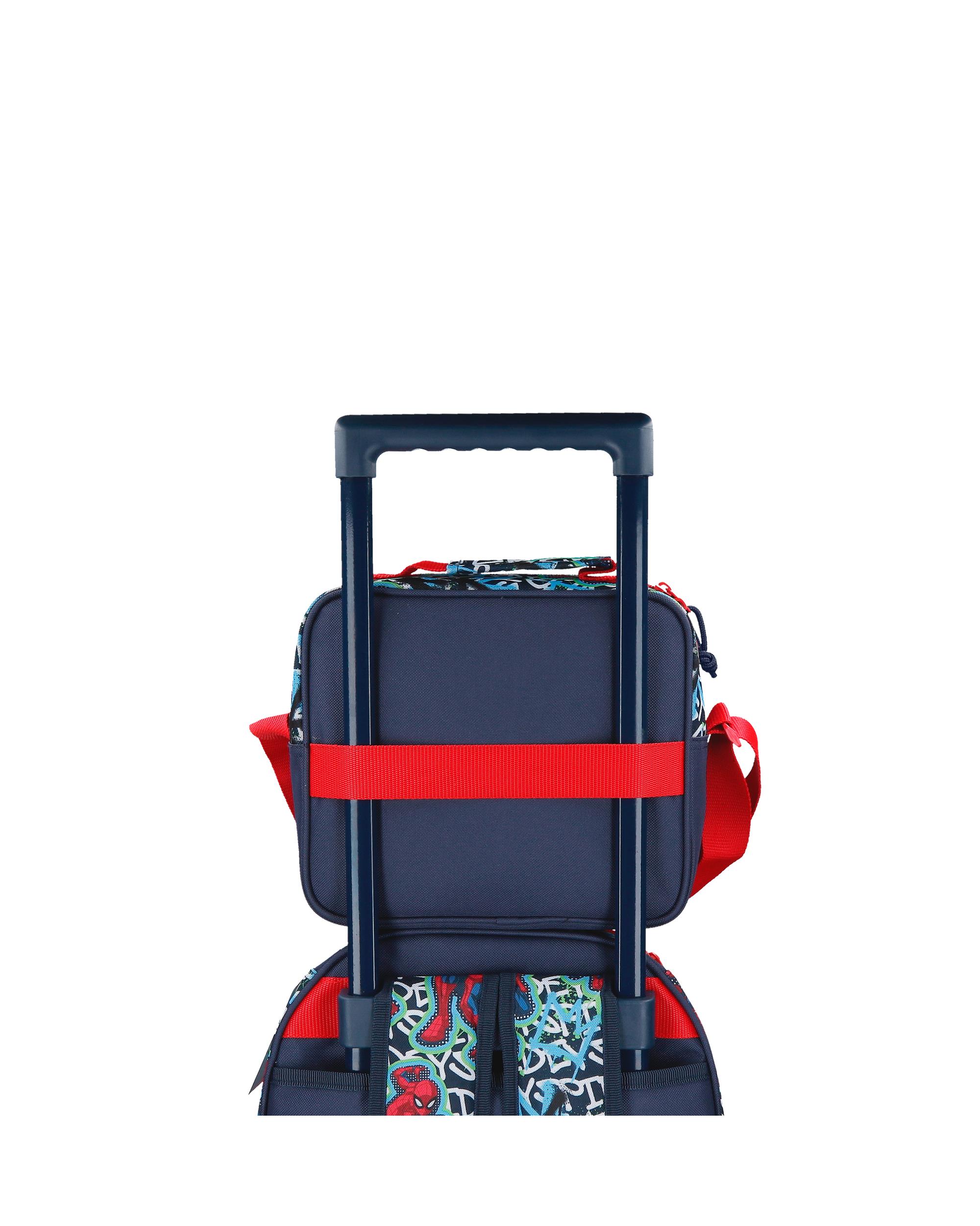 Necessaire com Mala a Tiracolo Adaptável Graffity Of Spiderman Azul-6