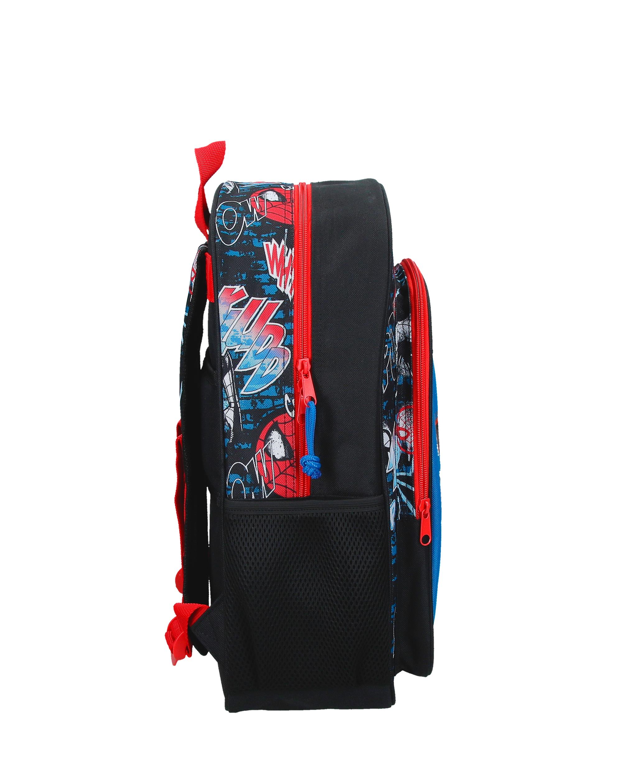 Mochila Escolar Spiderman Wall Crawler com Capacidade de 15,6l Adaptável a Carro em Preto Preto-2