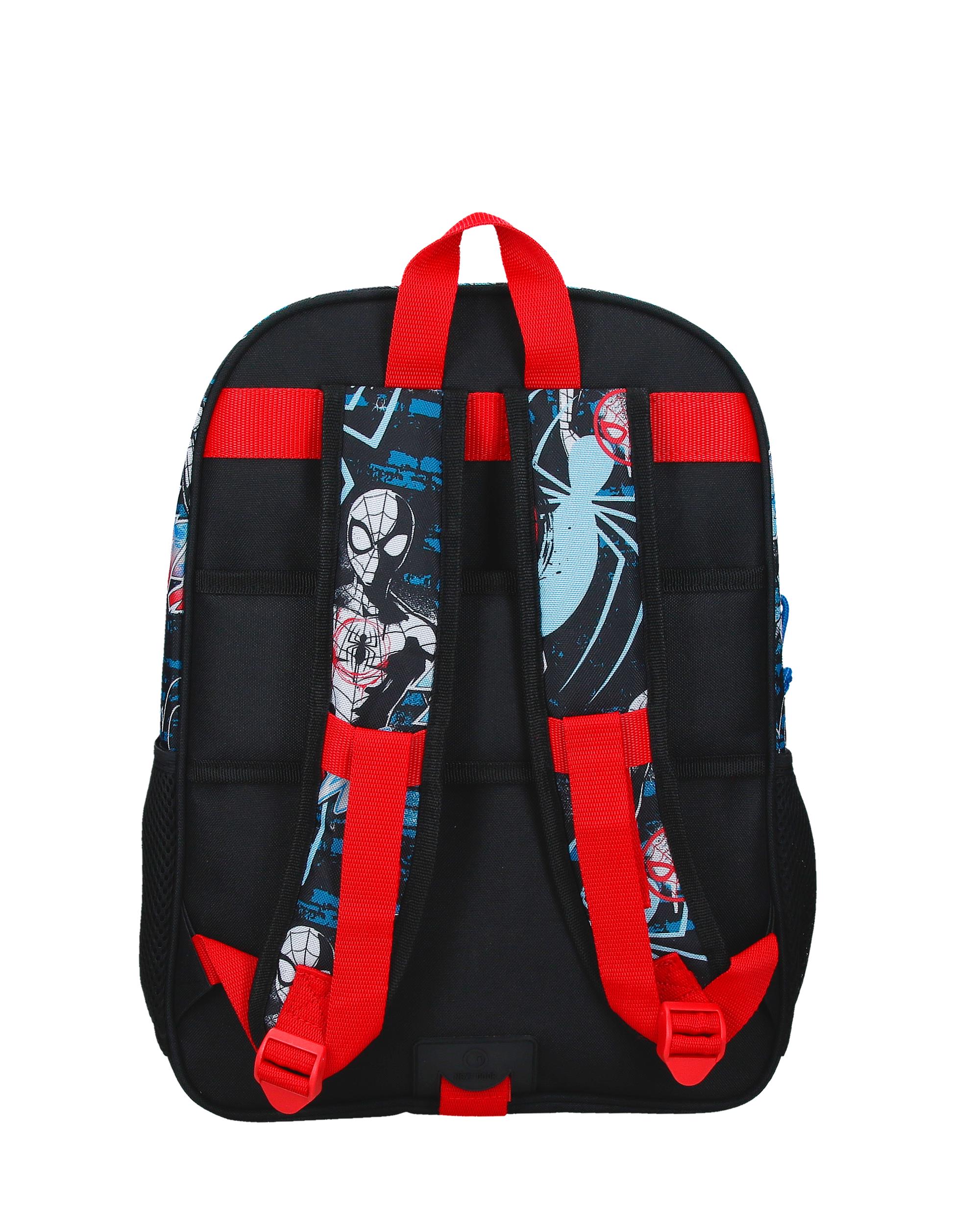 Mochila Escolar Spiderman Wall Crawler com Capacidade de 15,6l Adaptável a Carro em Preto Preto-3