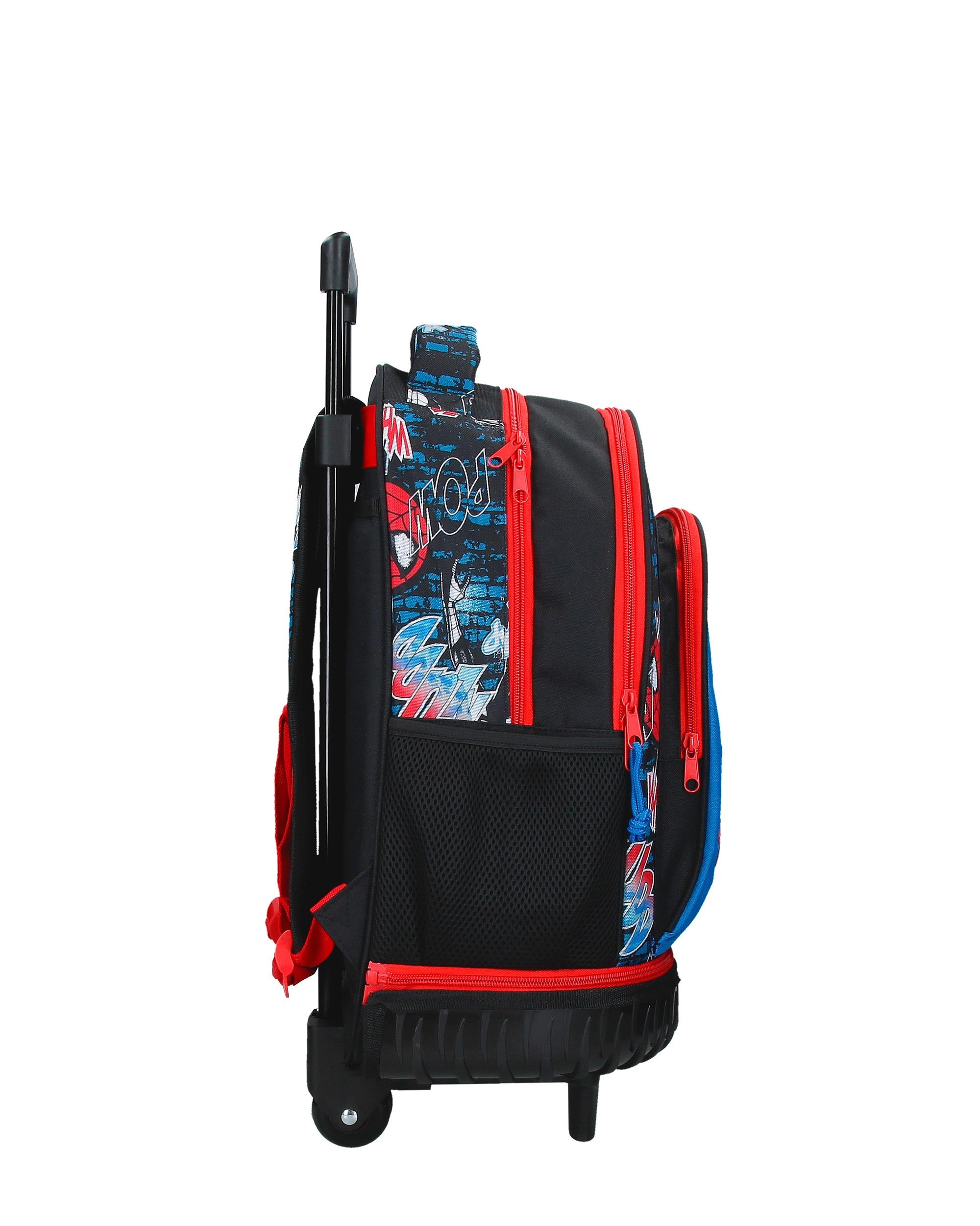 Mochila Compact Desmontável de Duas Rodas Spiderman Wall Crawler com Capacidade de 30,24l em Preto Preto-2