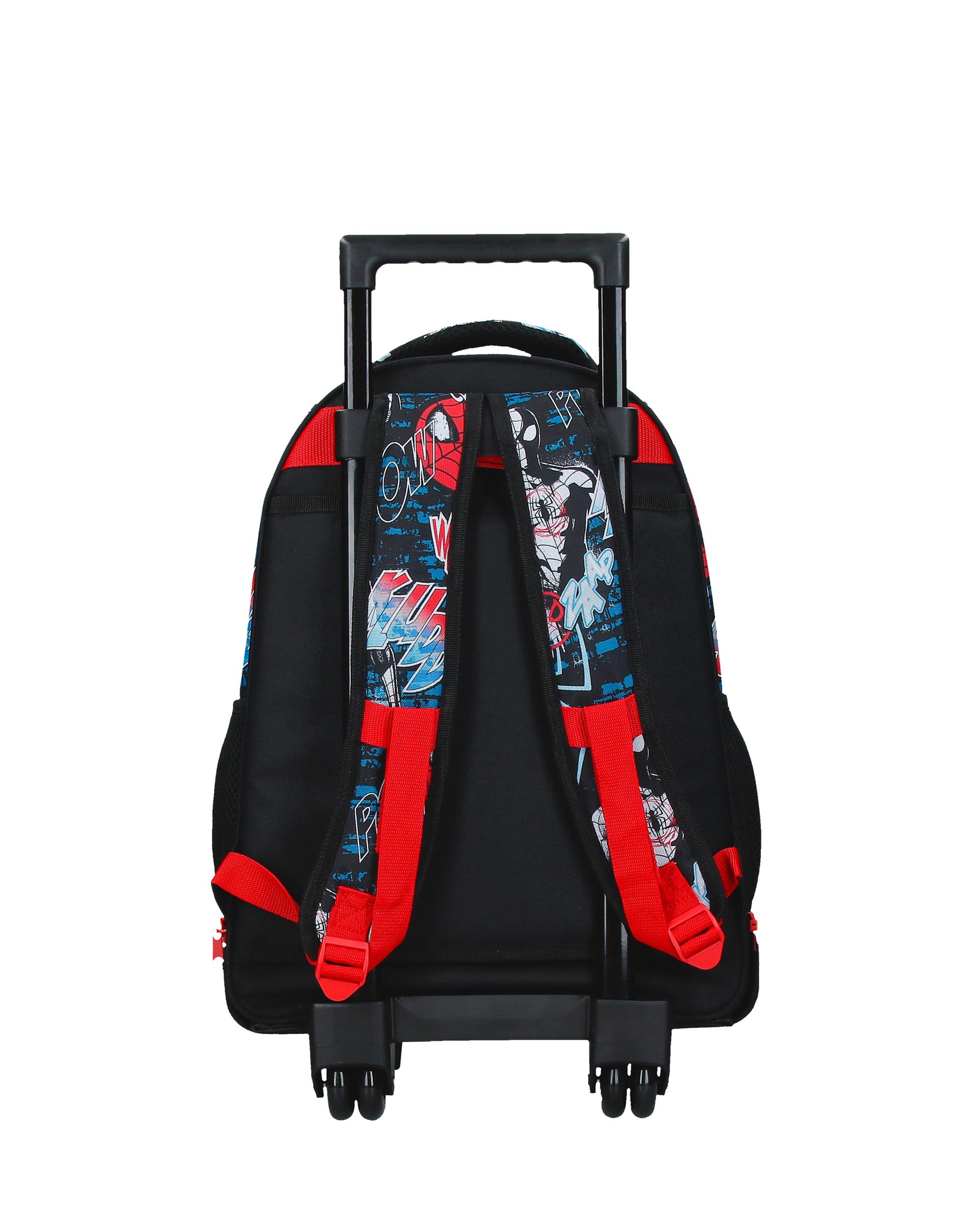 Mochila Compact Desmontável de Duas Rodas Spiderman Wall Crawler com Capacidade de 30,24l em Preto Preto-3