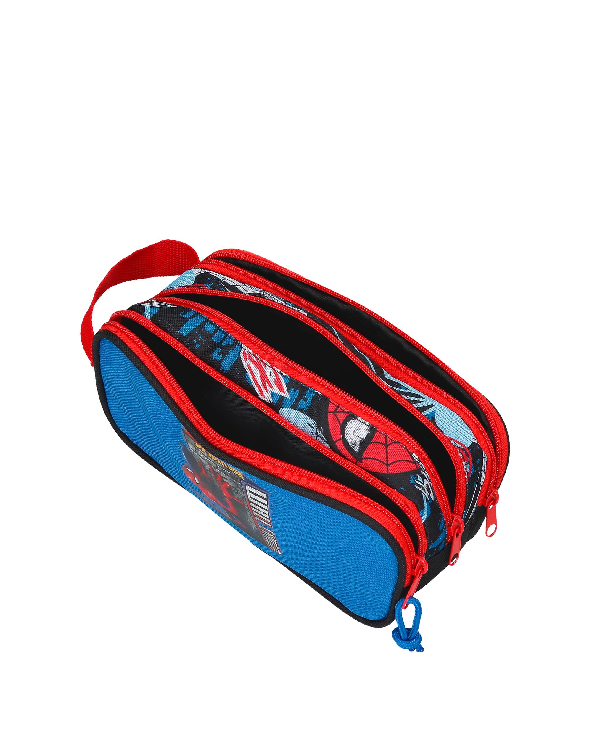 Necessaire Três Compartimentos Spiderman Wall Crawler Preto-4