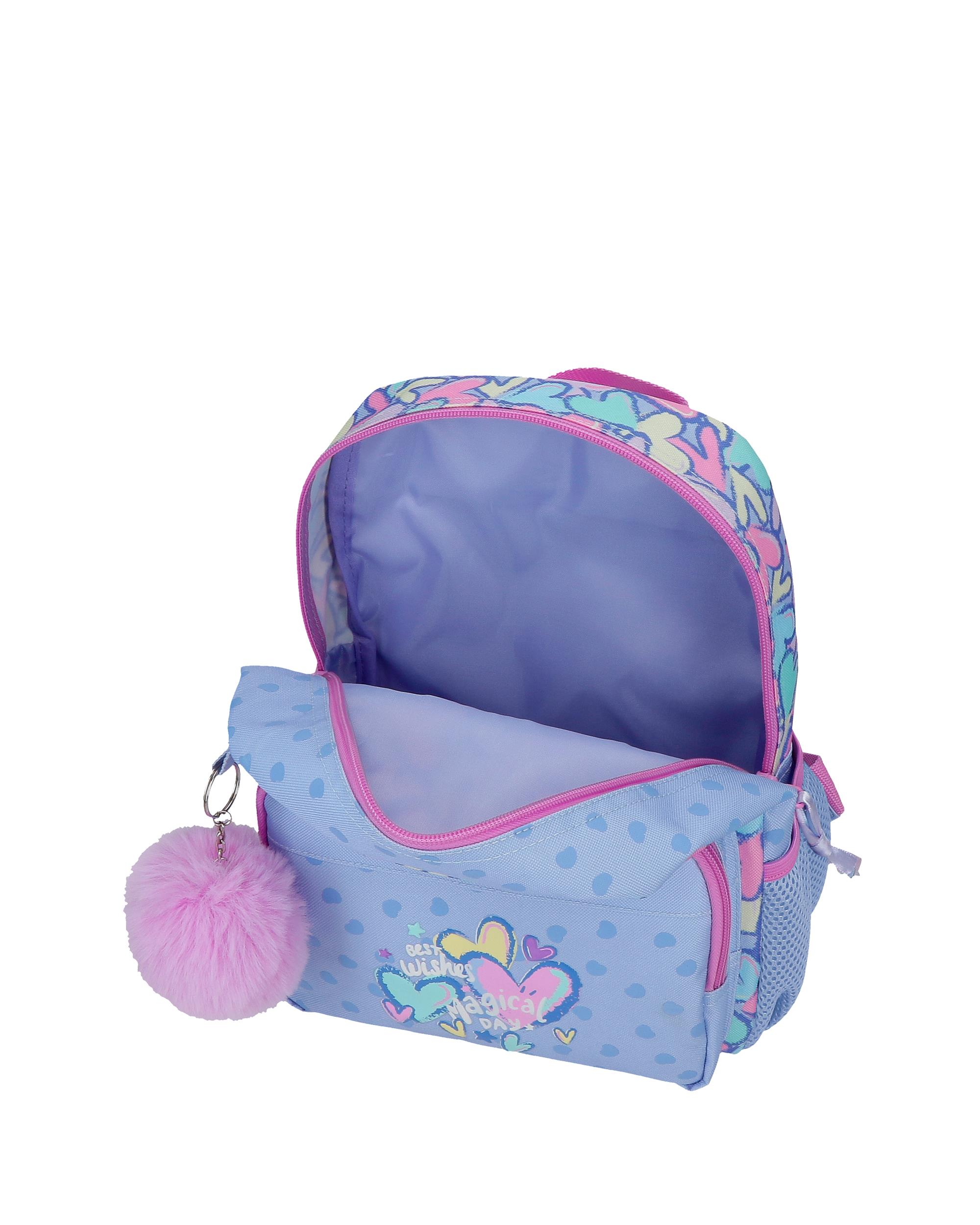 Mochila de Passeio Movom Best Wishes com Capacidade de 6,5l com Carrinho Lilás Roxo-2
