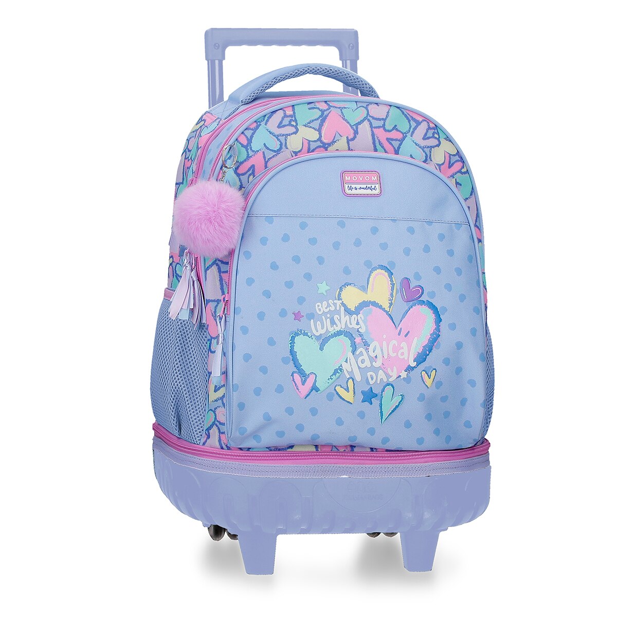 Imagem 0 de Mochila Compact Desmontável de Duas Rodas Movom Good Day com Capacidade de 29l em Malva