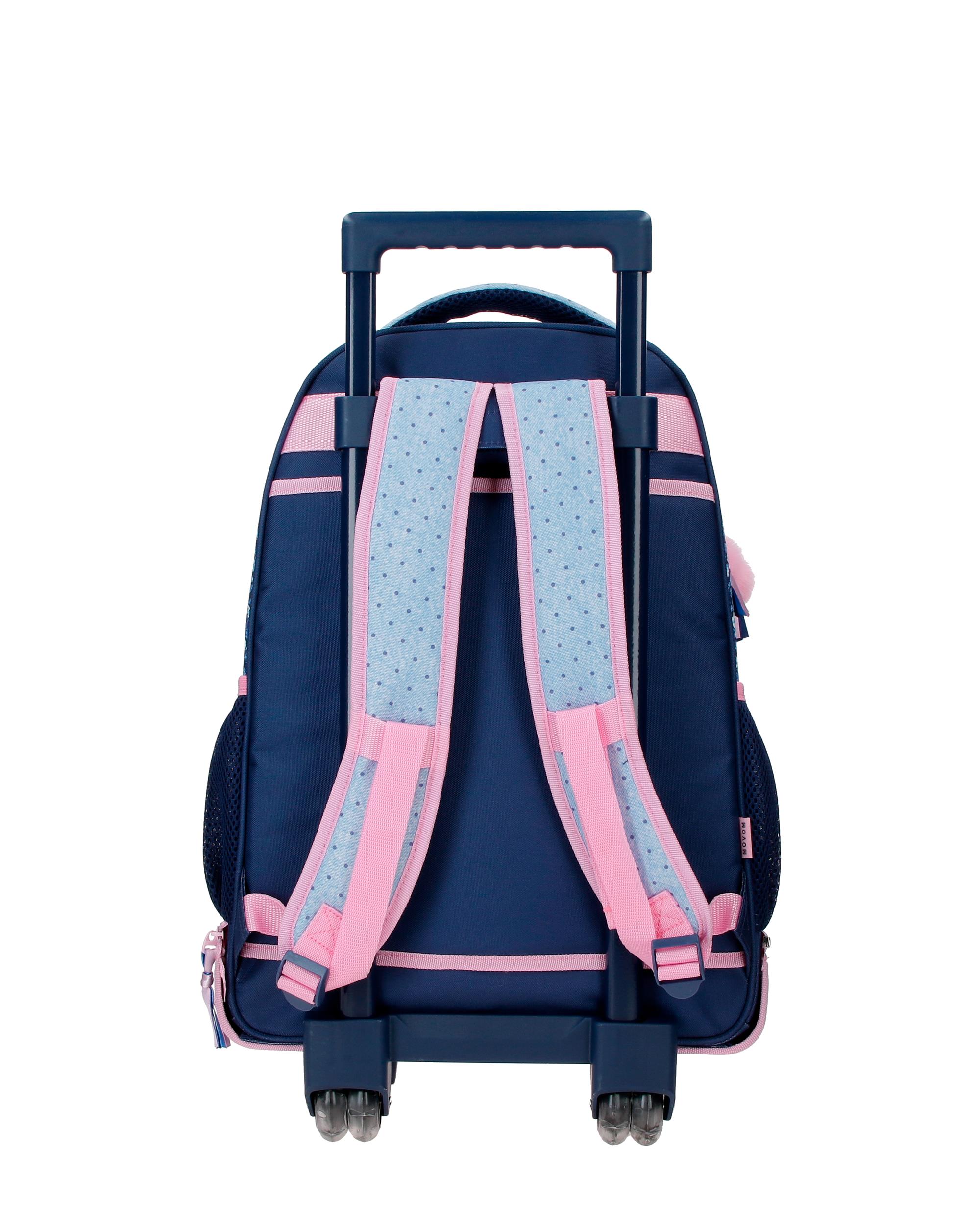 Mochila Compact Desmontável de Duas Rodas Movom Spring Vibes com Capacidade de 29l em Marinho Azul-3